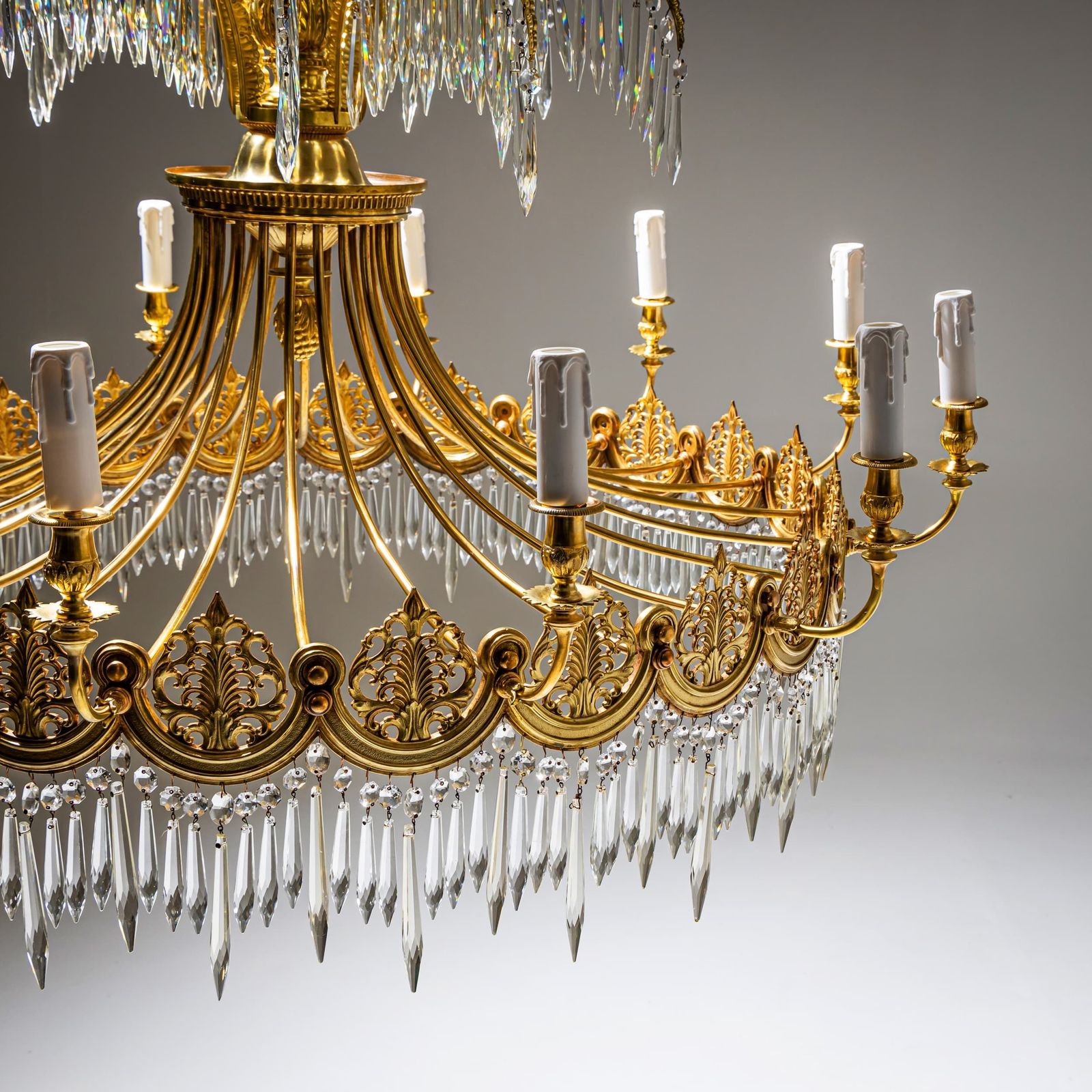 12145.0 Empire Style Chandelier After Schinkel, Probably Berlin, Early 20th Century photo