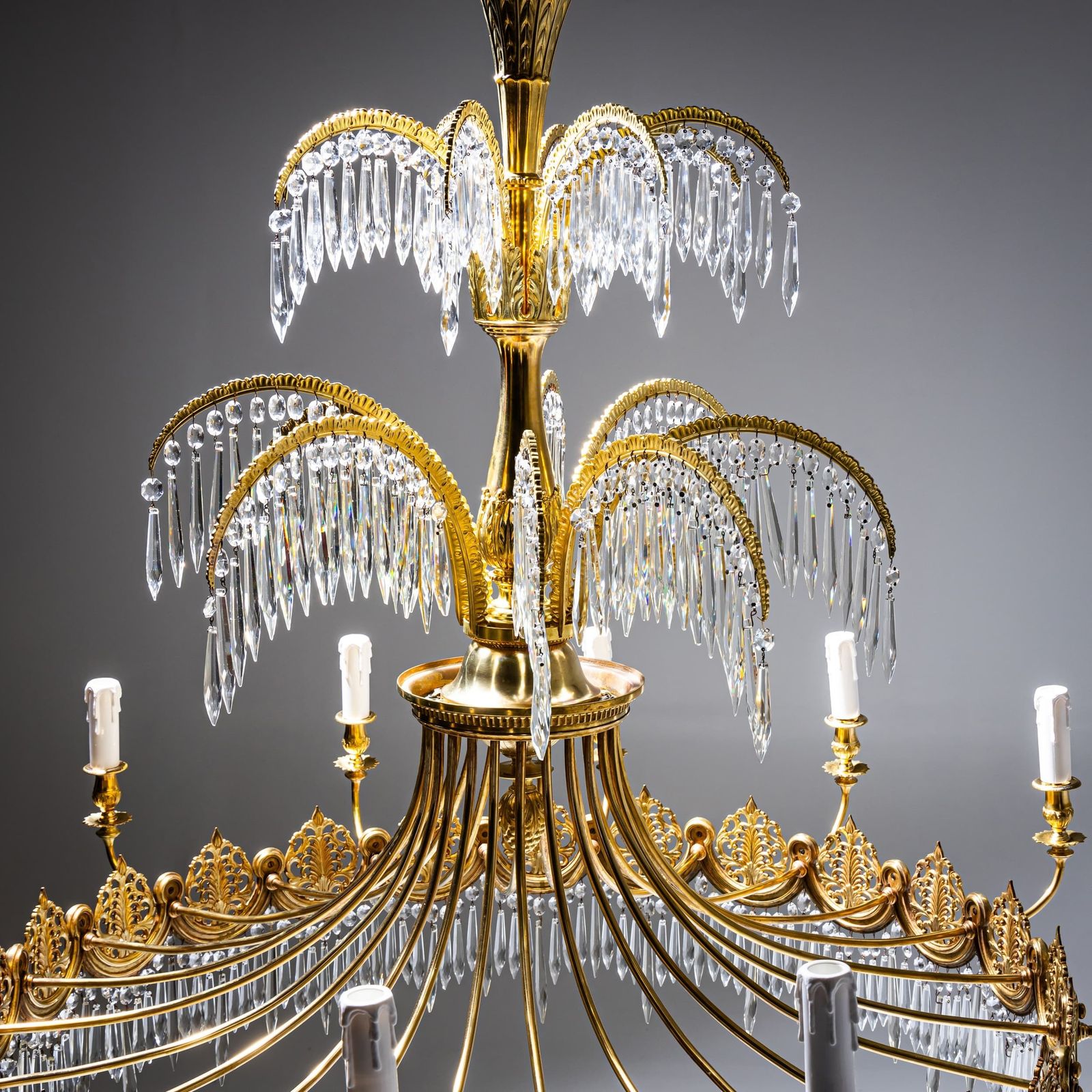 photo vintage Empire Style Chandelier After Schinkel, Probably Berlin, Early 20th Century