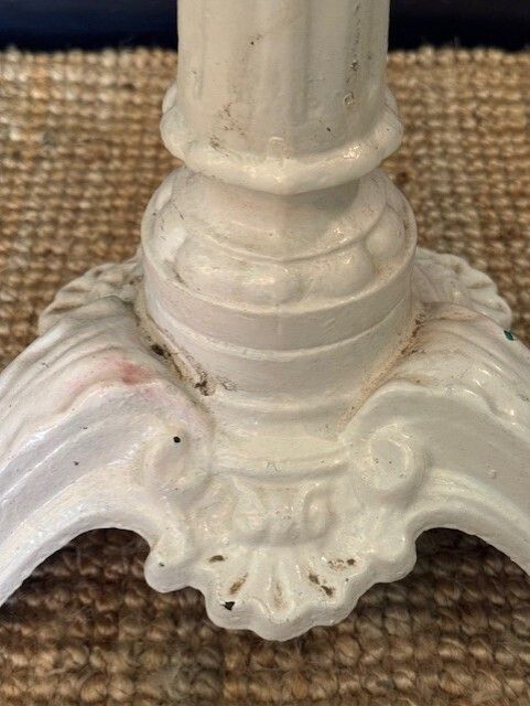 Antique French Marble Top Cast Iron Bistro Table photo 715.0