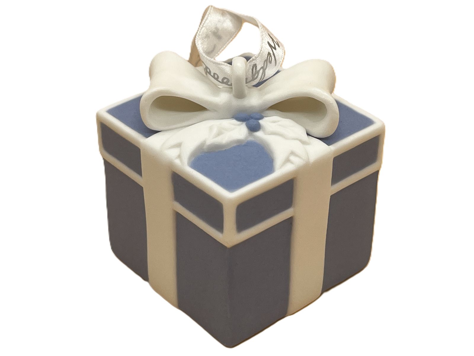 Wedgwood Pottery Christmas Present / Gift Tree Hanging Ornament. Boxed. photo for sale
