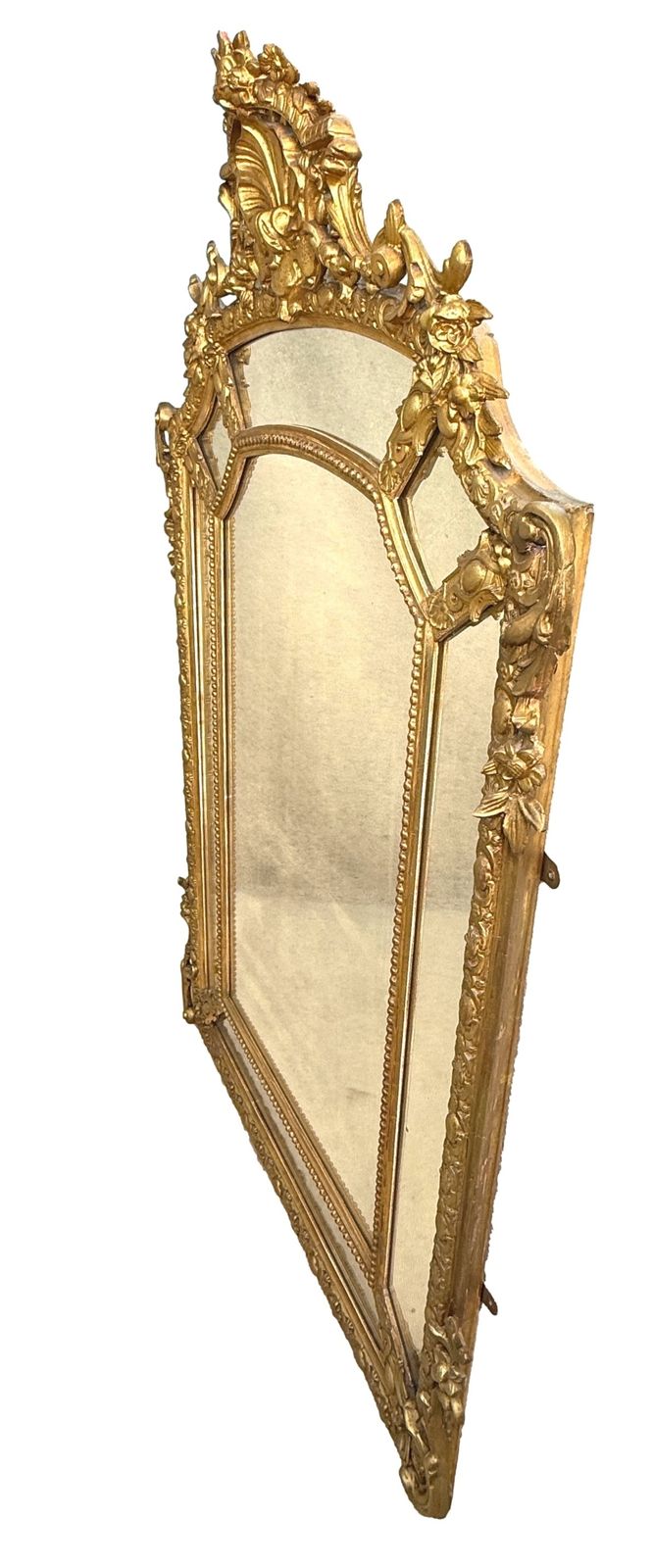 Large French 19th Century Gilt Marginal Mirror (France, Circa 1860) photo buy