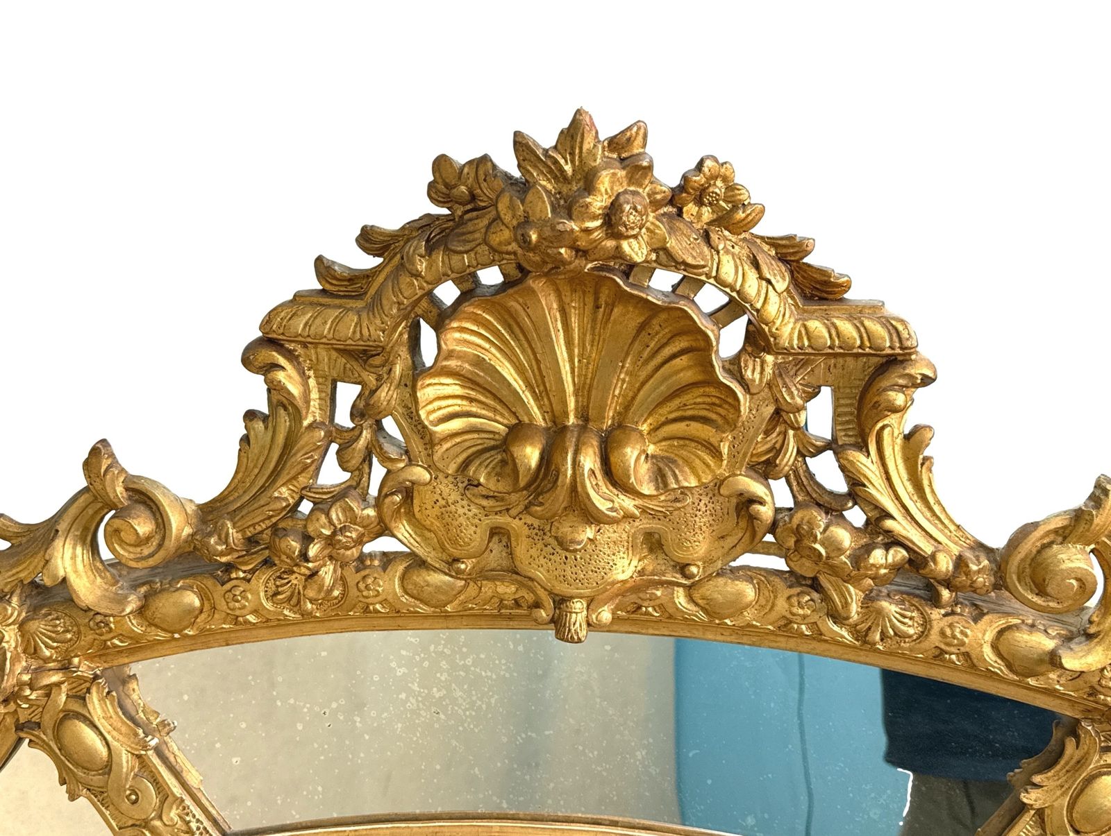 photo furniture Large French 19th Century Gilt Marginal Mirror (France, Circa 1860)