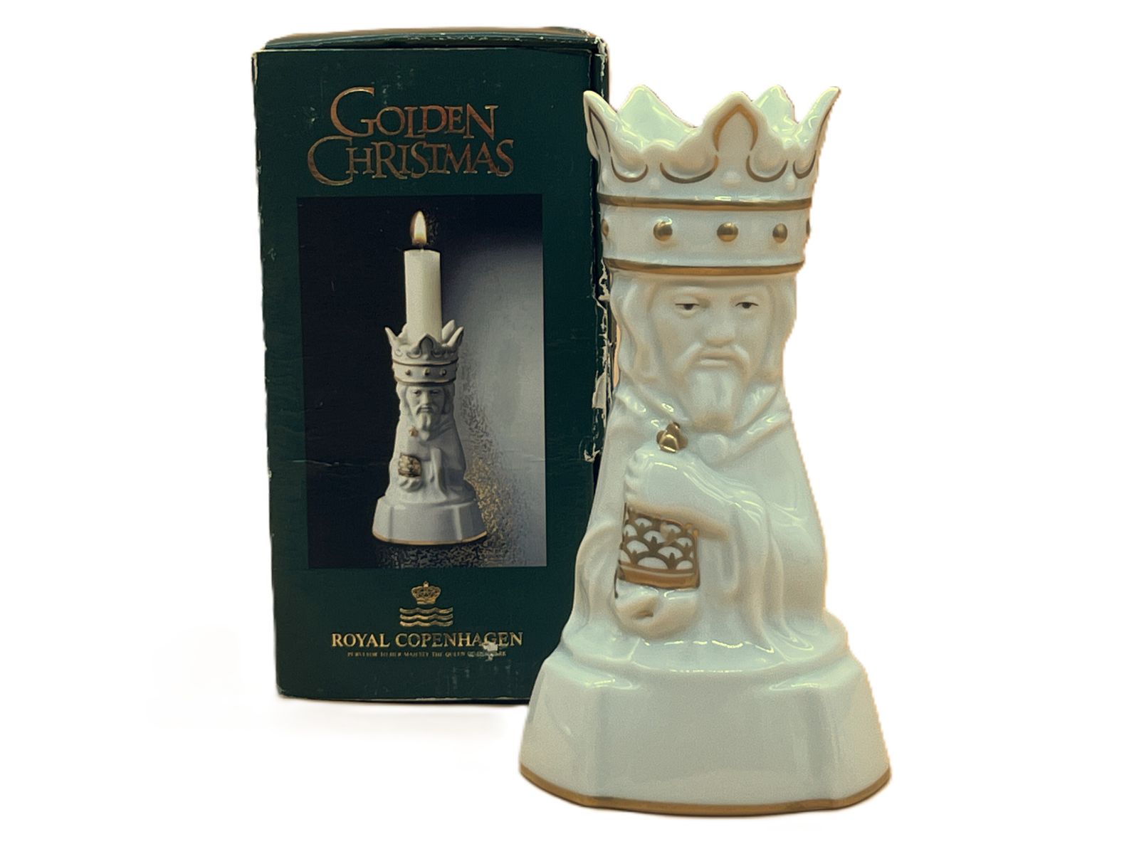 Royal Copenhagen Porcelain 3 Wise Men Candlesticks In Original Boxes. No's 333, 334 & 335. photo for sale