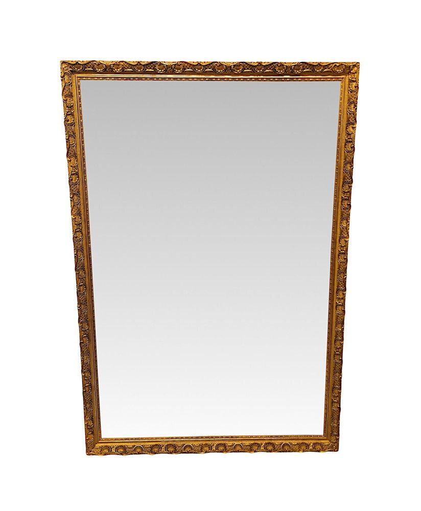 A Stunning Large 19th Century Giltwood Mirror With Shell Detail