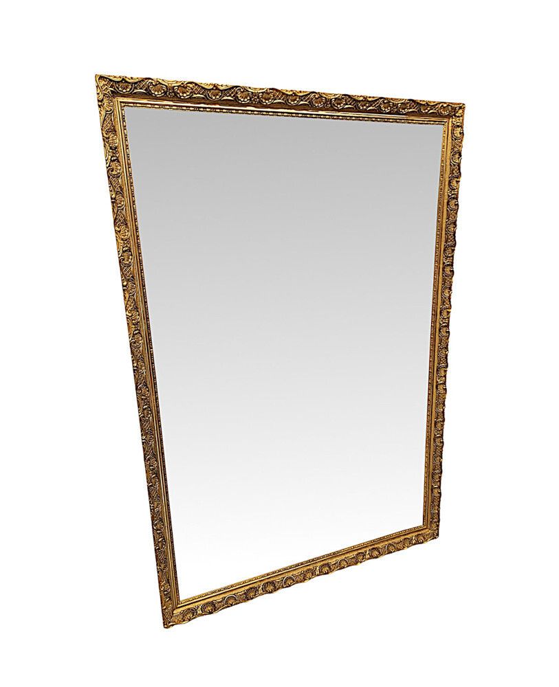 A Stunning Large 19th Century Giltwood Mirror With Shell Detail photo for sale