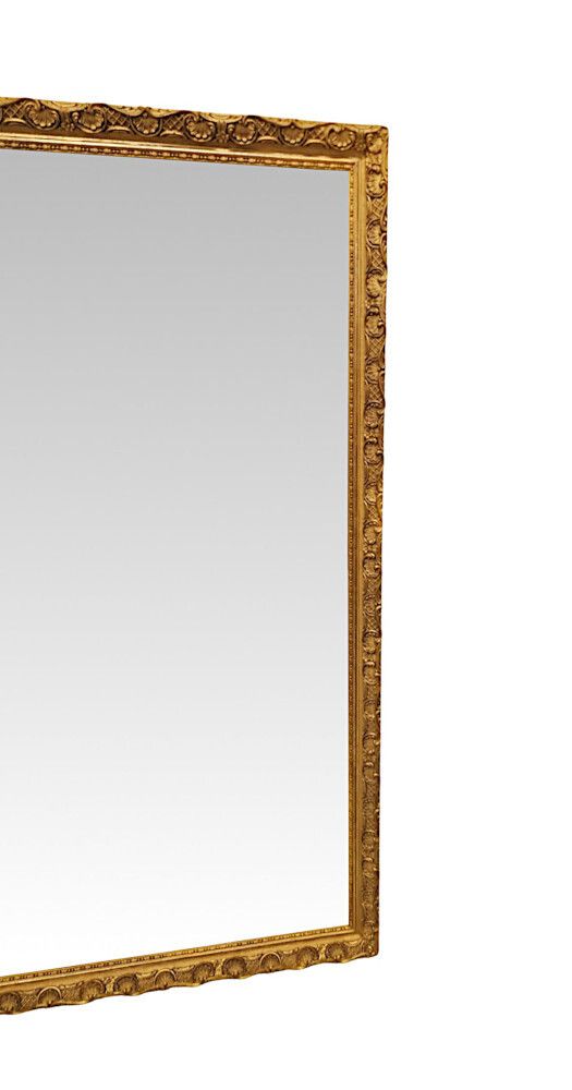 A Stunning Large 19th Century Giltwood Mirror With Shell Detail photo Home Decor