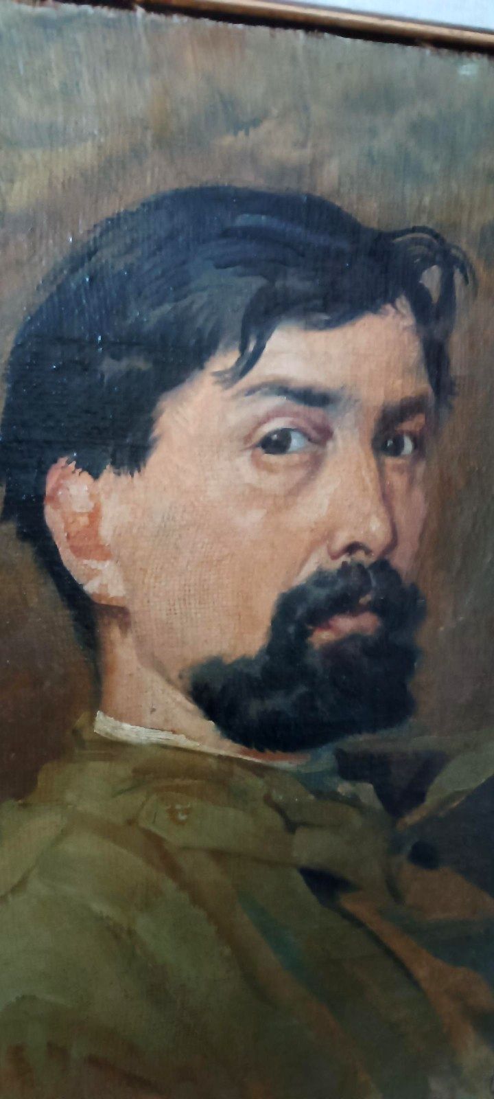 Oil On Canvas Portrait 1920s Painted On The Back Giuseppe Torelli (1881  1959) photo buy