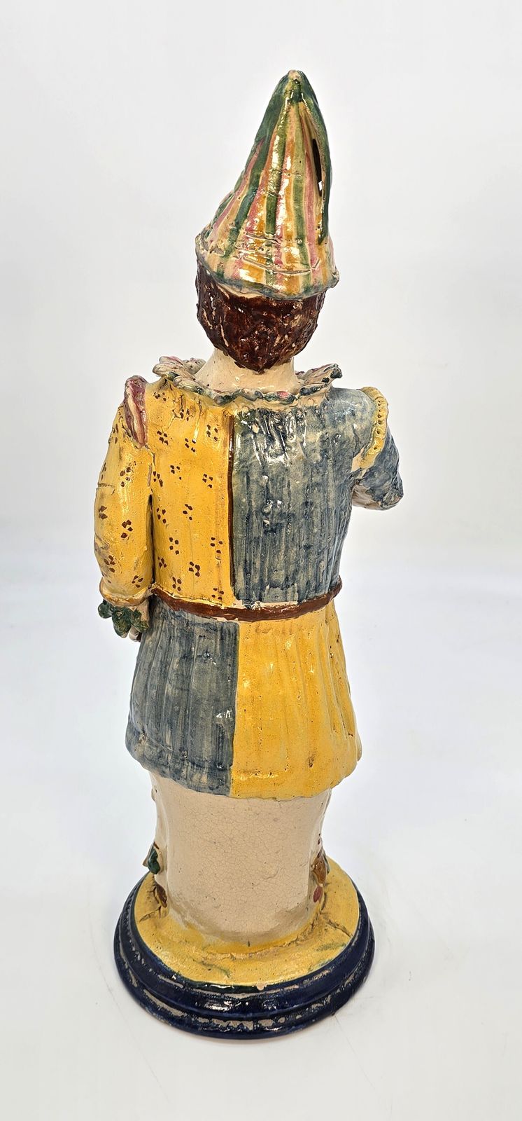 795.0 Italian Majolica Pottery Figure Of A 17th Century Mischievous Theatrical Pulcinella, Circa 1890 photo