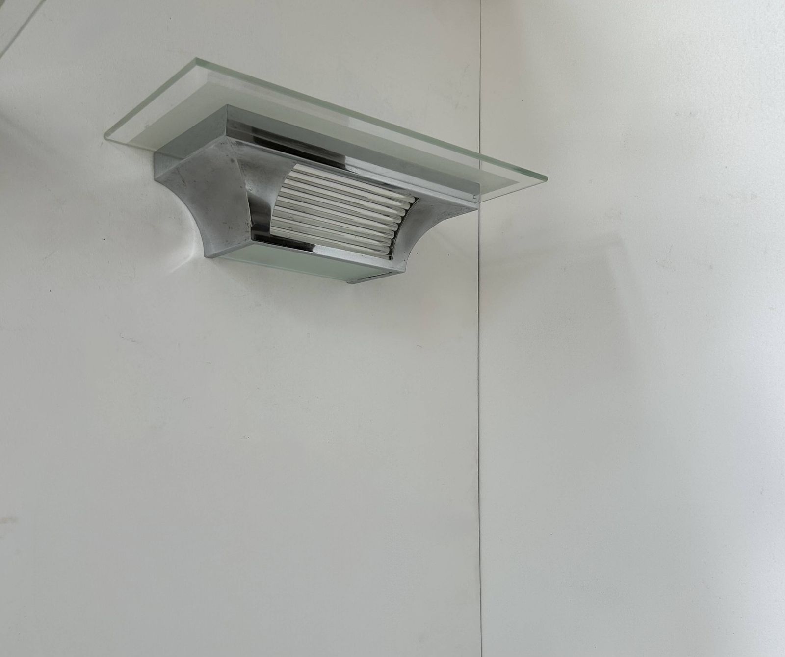 Pair Of Modernist Henri Petitot Wall Lights, Chrome Plated Brass, France, 1930 photo 1915.0
