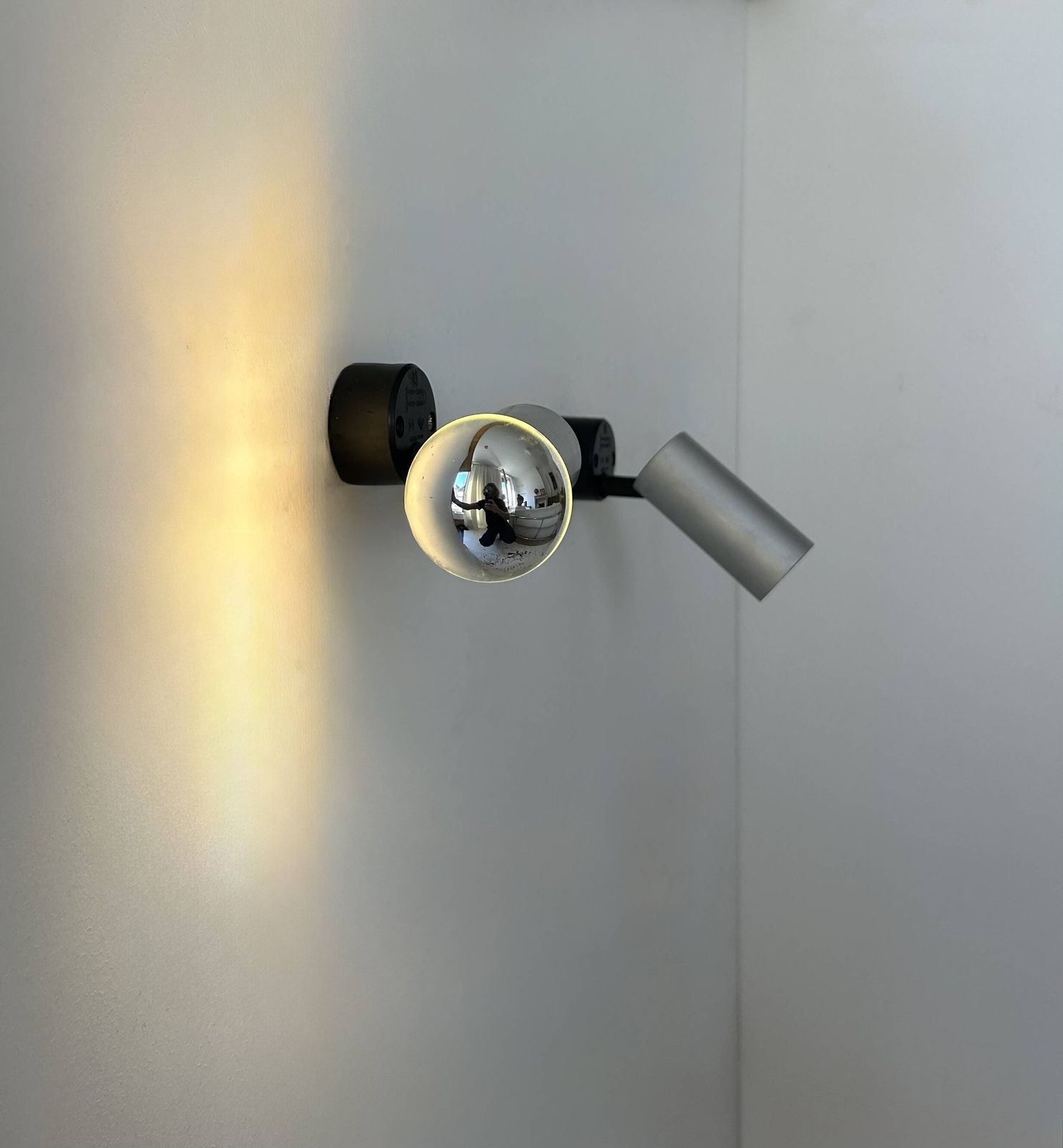 Pair Of Adjustable Brushed Aluminum Wall Lights, France, 1970 photo furniture