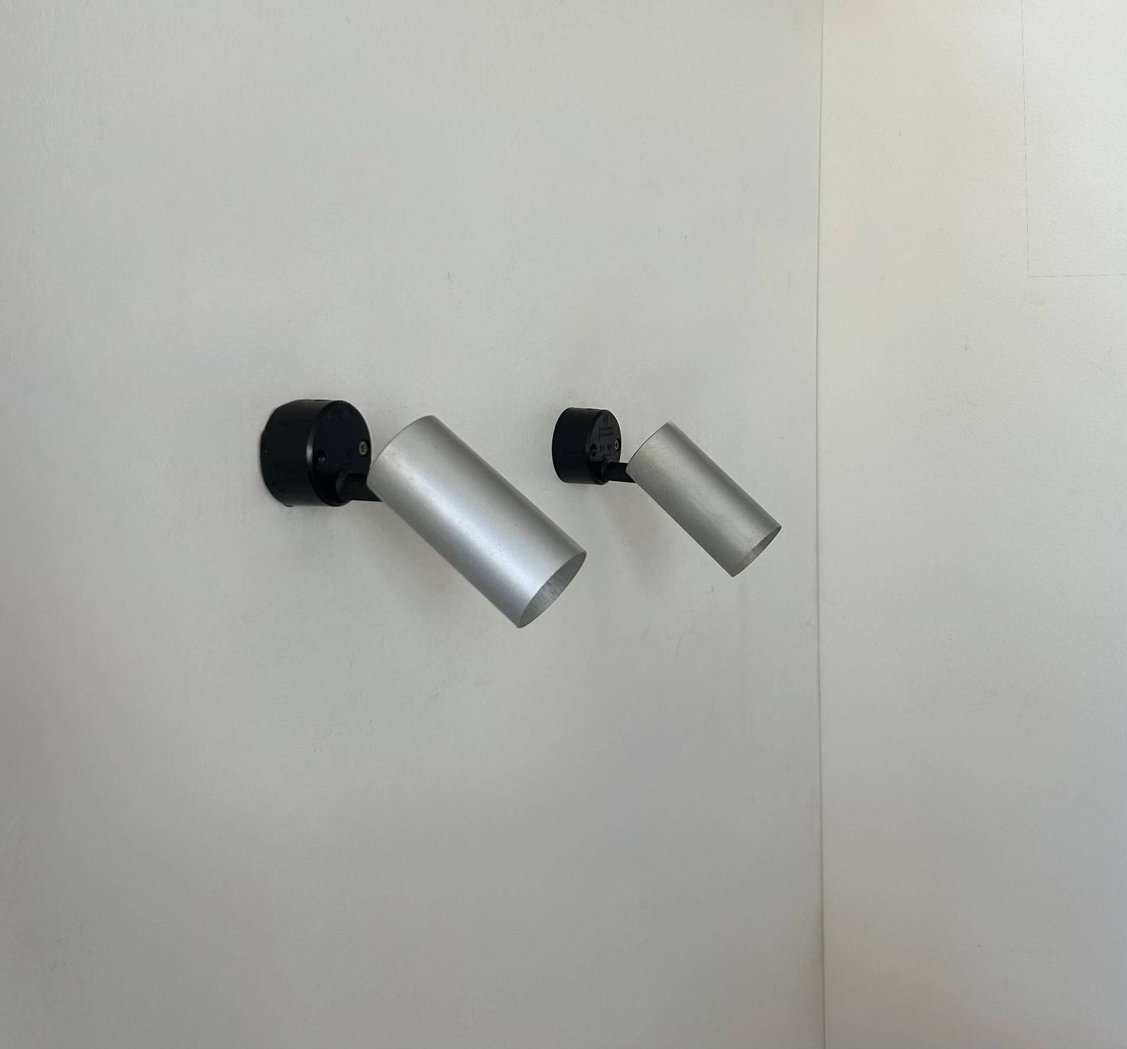 Pair Of Adjustable Brushed Aluminum Wall Lights, France, 1970 photo buy