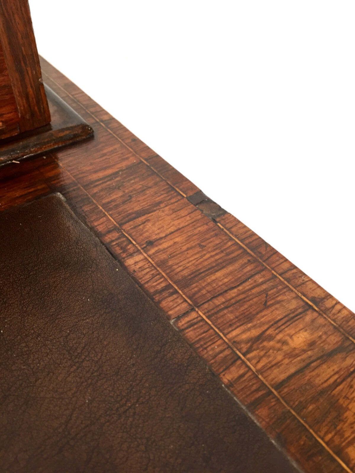 photo buy Victorian 19th Century Wooden Ladies Desk And Drawers With Leather And Key C.1890