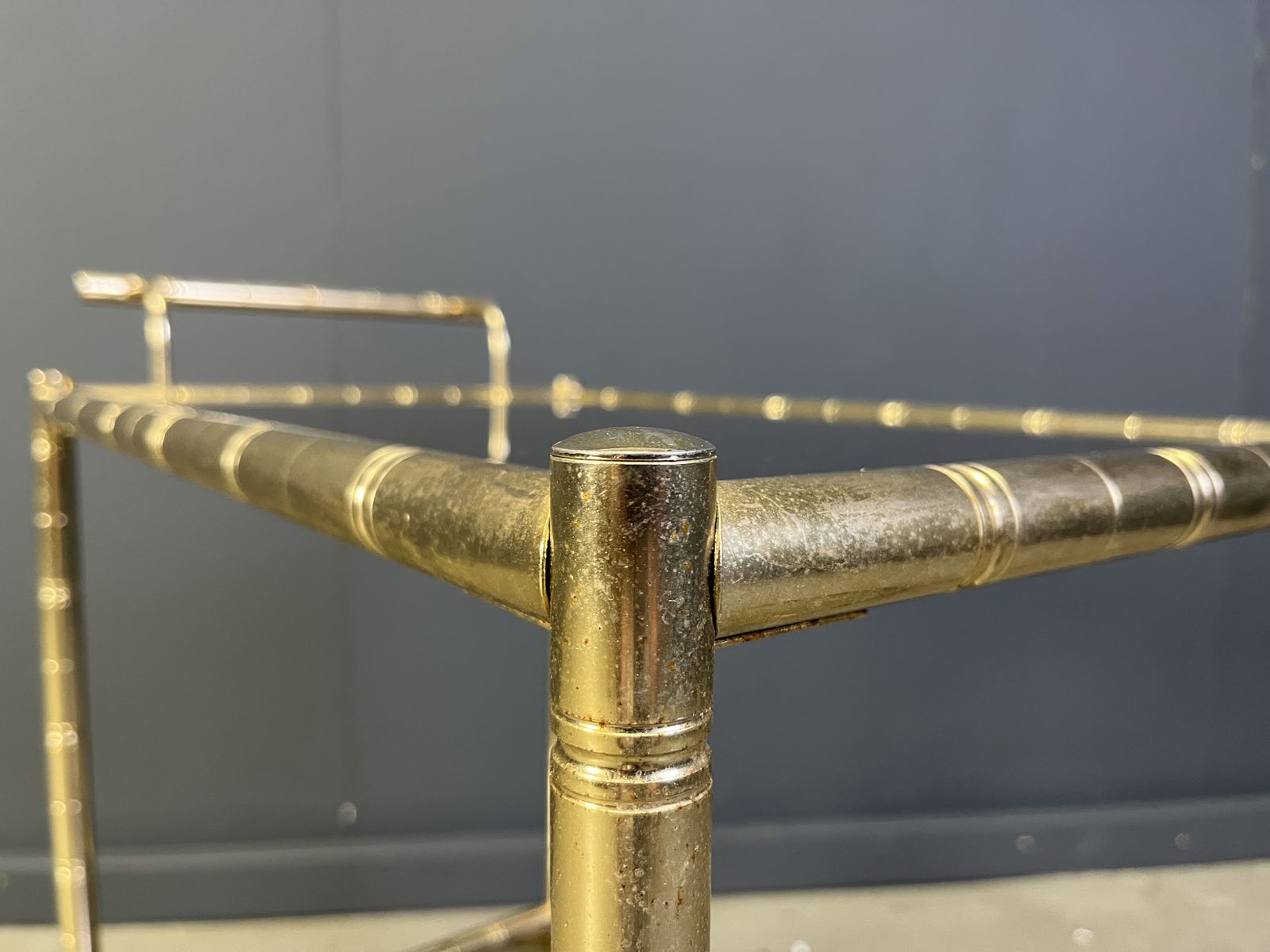 Brass Faux Bamboo Trolley By Orsenigo, Italy, 1970s photo for sale
