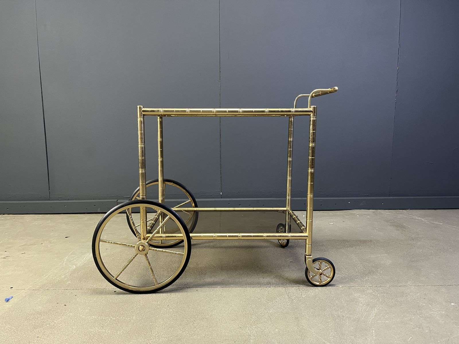 Brass Faux Bamboo Trolley By Orsenigo, Italy, 1970s photo 595.0