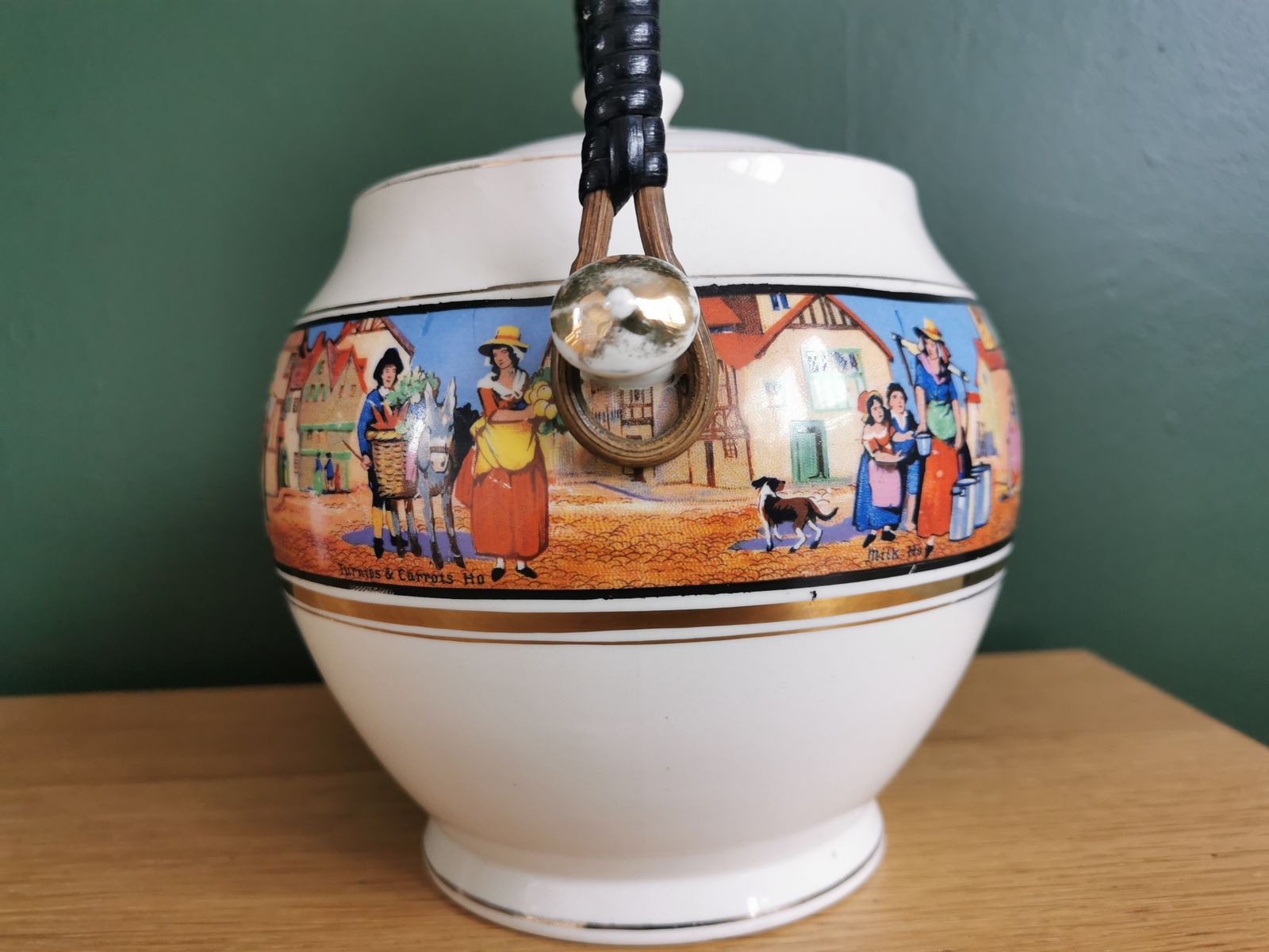 1930s Crown Ducal Cries Of London Biscuit Barrel photo for sale