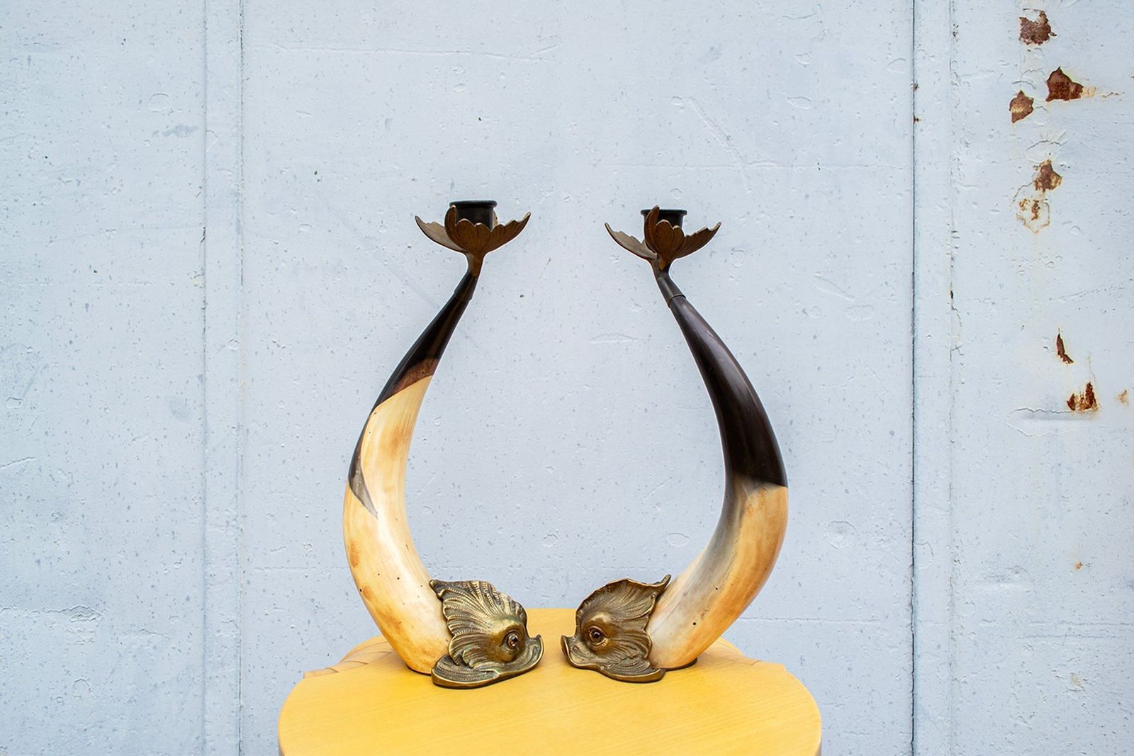Fish Shaped Candleholders By Hauy Pouigo, Florence, Italy, 1970s, Set Of 2 photo furniture