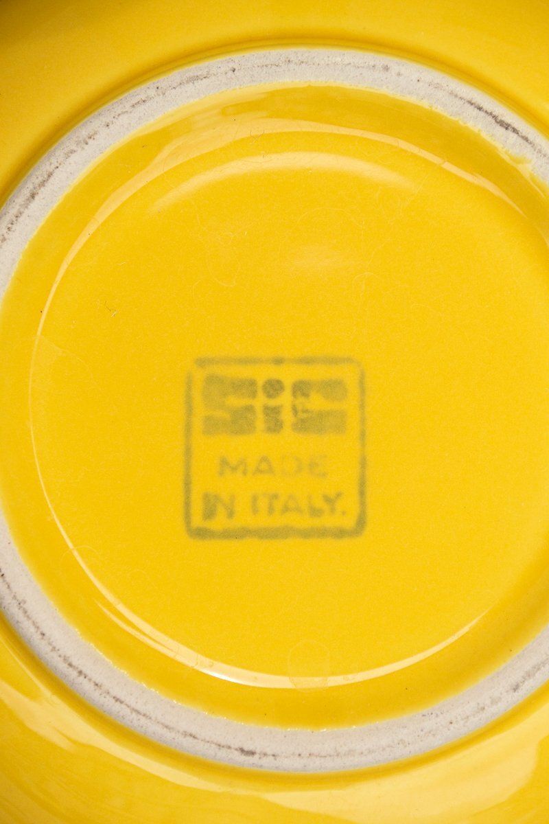 Yellow Ceramic Vases From Sic And Purple Vase From Sc3 Italia, 1960s, Set Of 3 photo Home Decor