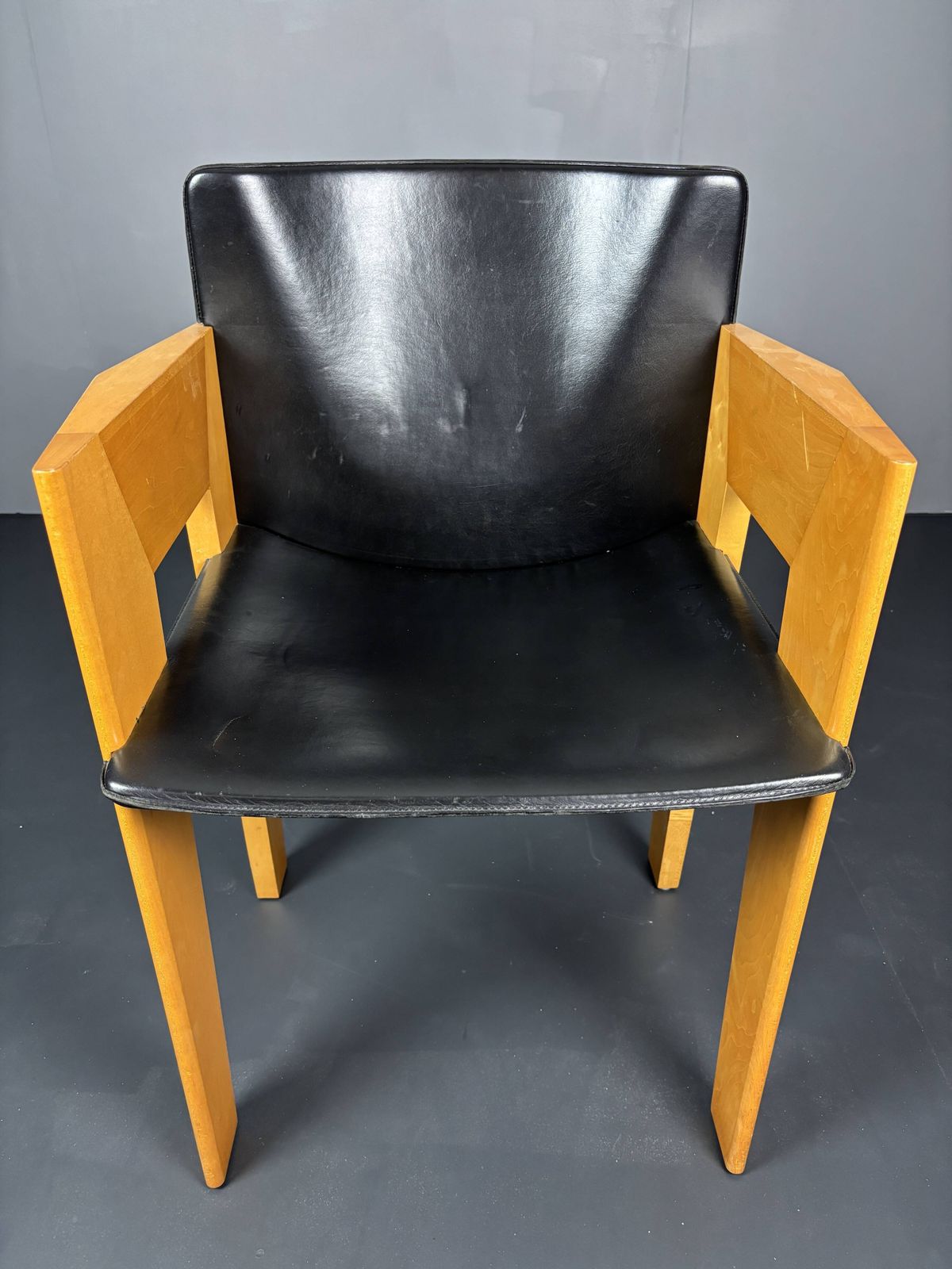 Set 6 Modernist Dining Chairs By Arnold Merckx For Arco Dutch Design 1980s photo vinterior