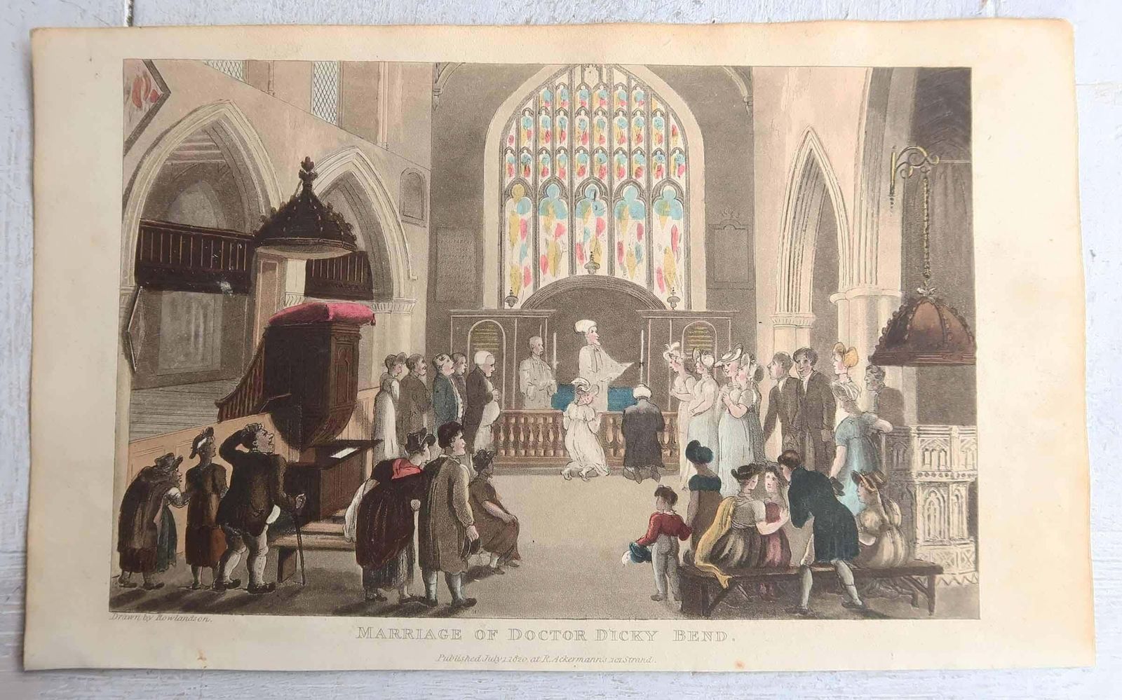Set Of 10 Original Antique Prints After Thomas Rowlandson. Dated 1819 photo buy