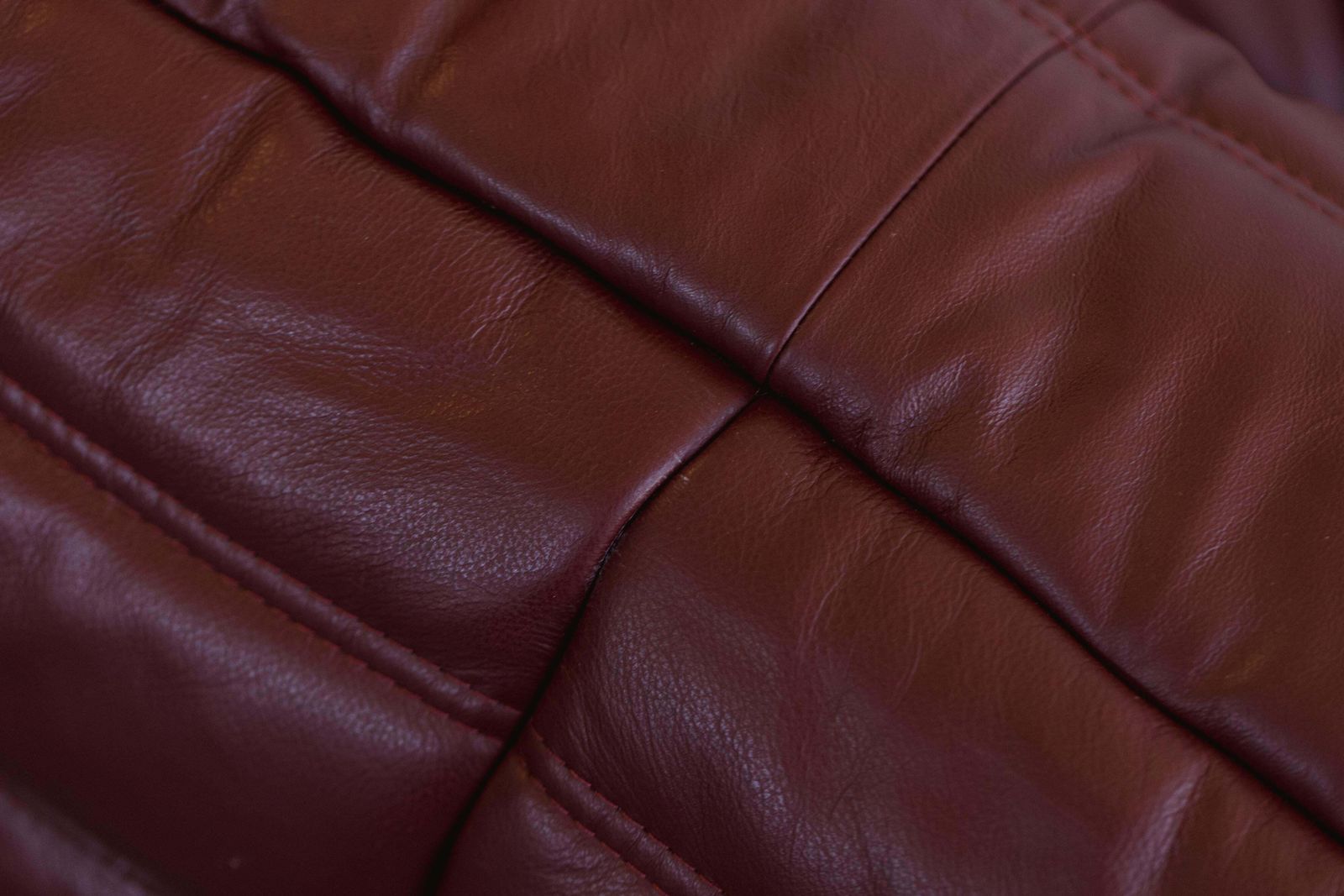 Michel Ducaroy “Togo” Two Seater Sofa For Ligne Roset, Burgundy Leather, 1973 photo buy