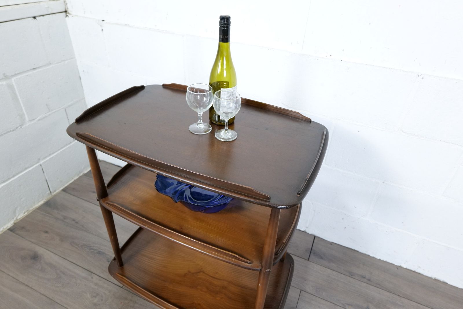 Ercol Windsor Dark Elm Tea Drinks Trolley photo furniture