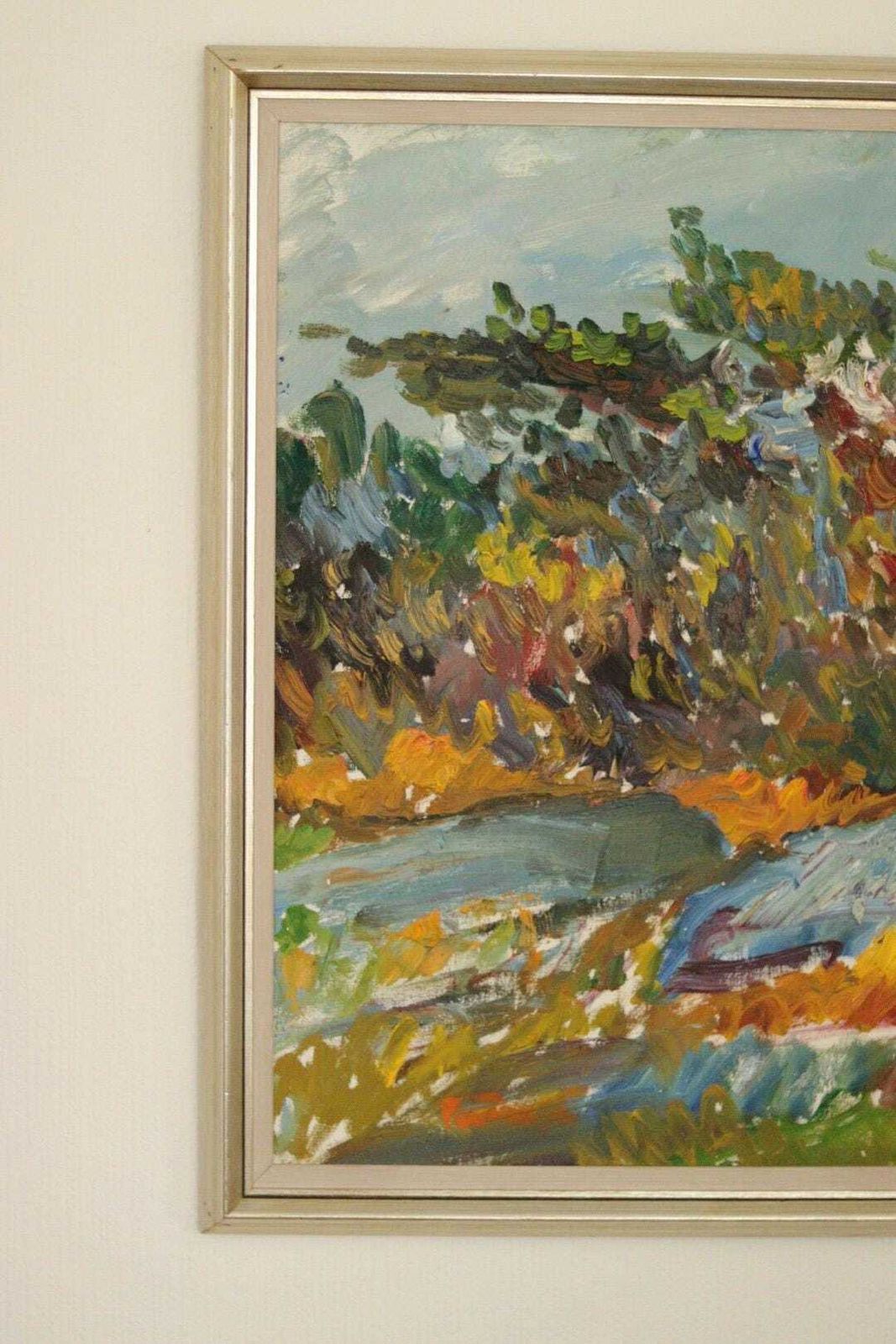 Original Mid Century Swedish Oil On Canvas   “St Eriks Kulle, Marstrand” By Per Falk Vintage & Framed | 66 X 81 Cm (26" X 31.9") photo Art