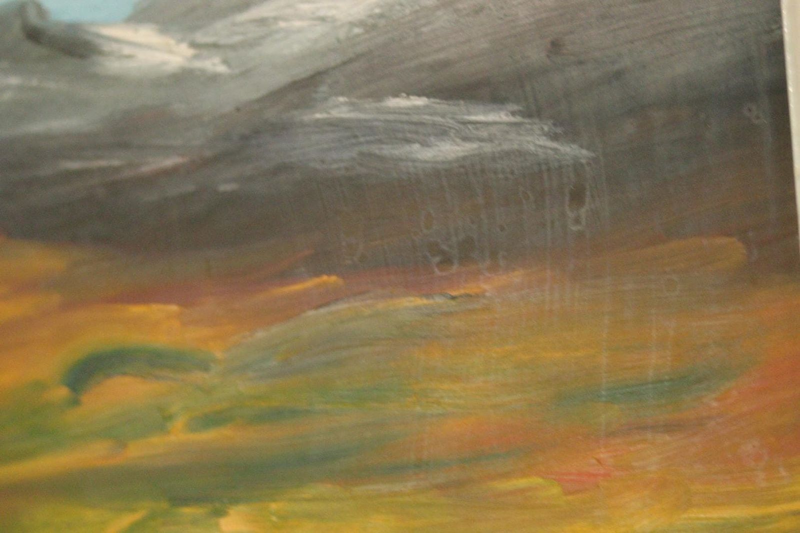 photo furniture Original Mid Century Original Swedish Oil On Panel – “Sylarna” By J. Hock – Vintage & Framed | 48 × 68 Cm (18.9" × 26.8")