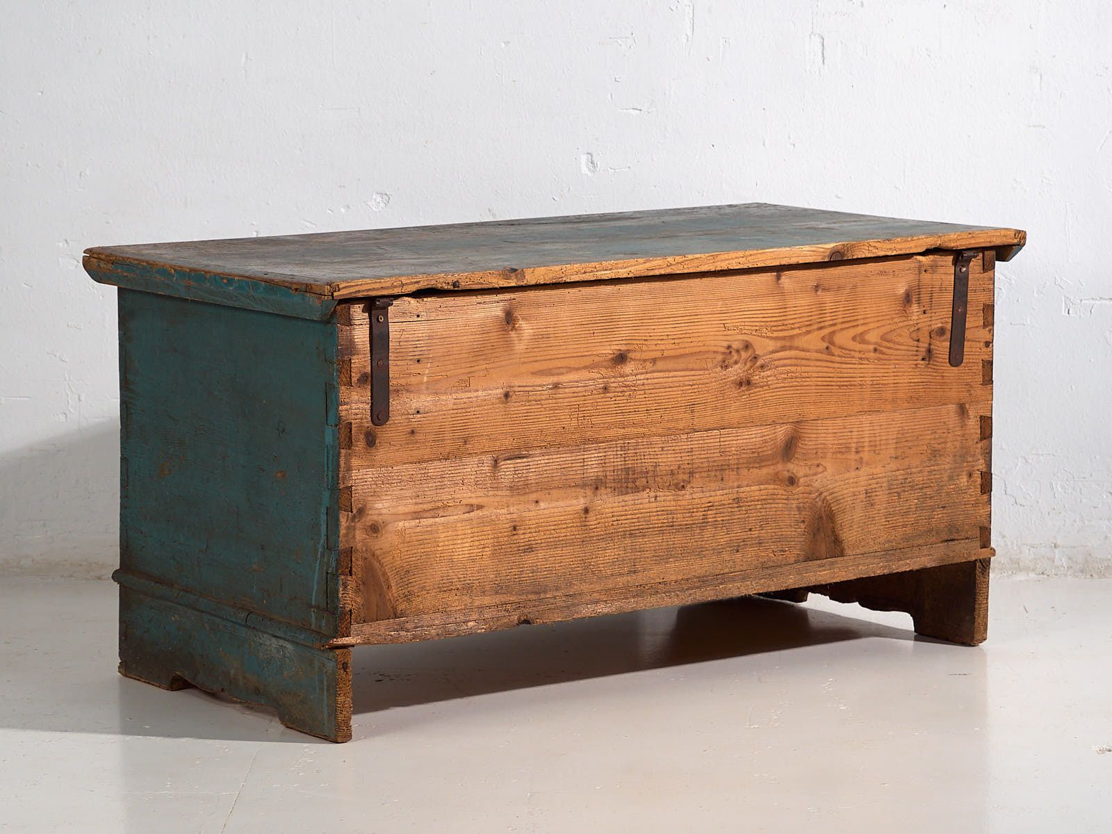 Antique Chest With Turquoise Green Patina (Year 1935) #10 photo 755.0