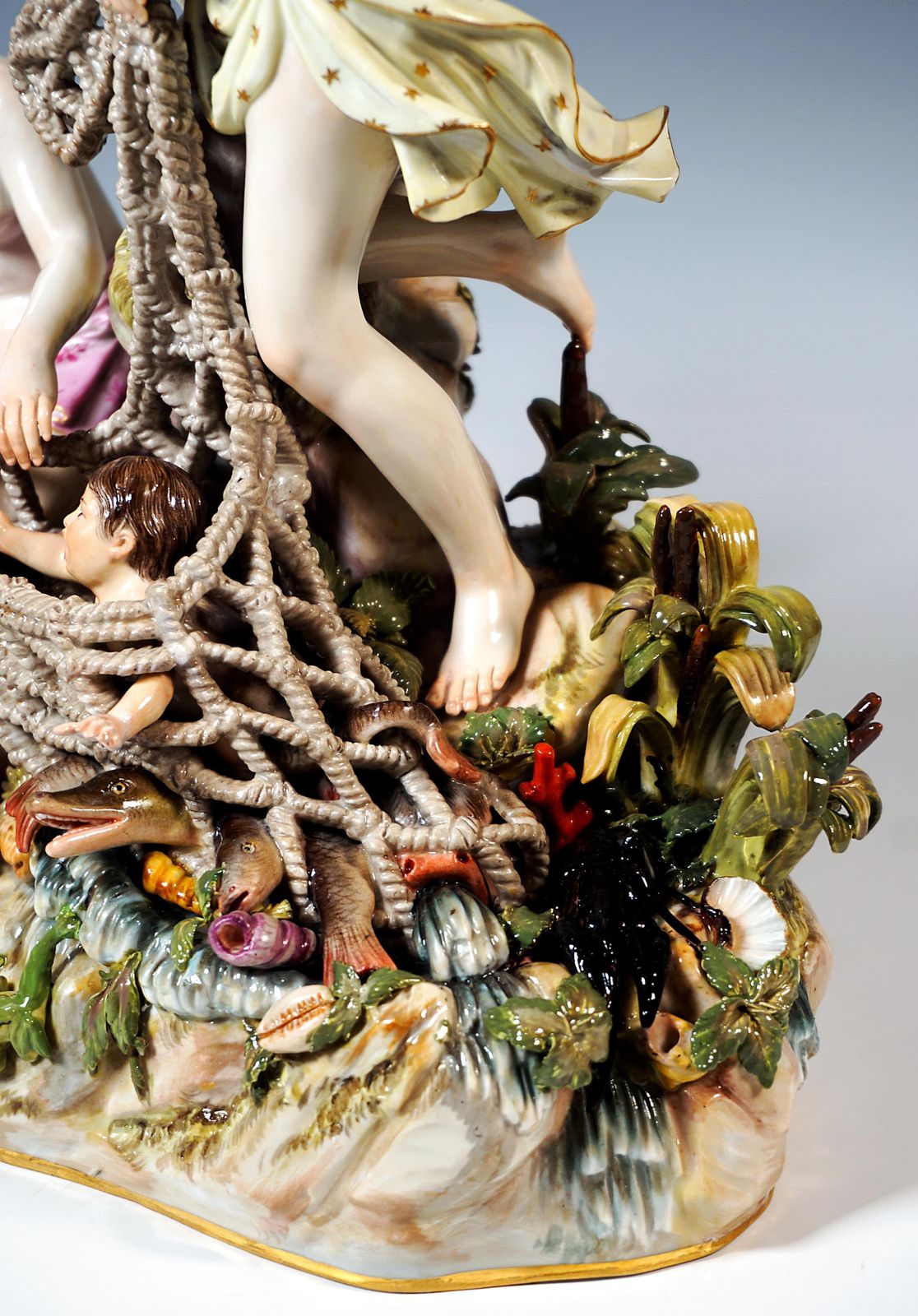 photo furniture Large Mythological Meissen Group 'The Catch Of The Triton', J.J. Kändler, C 1860