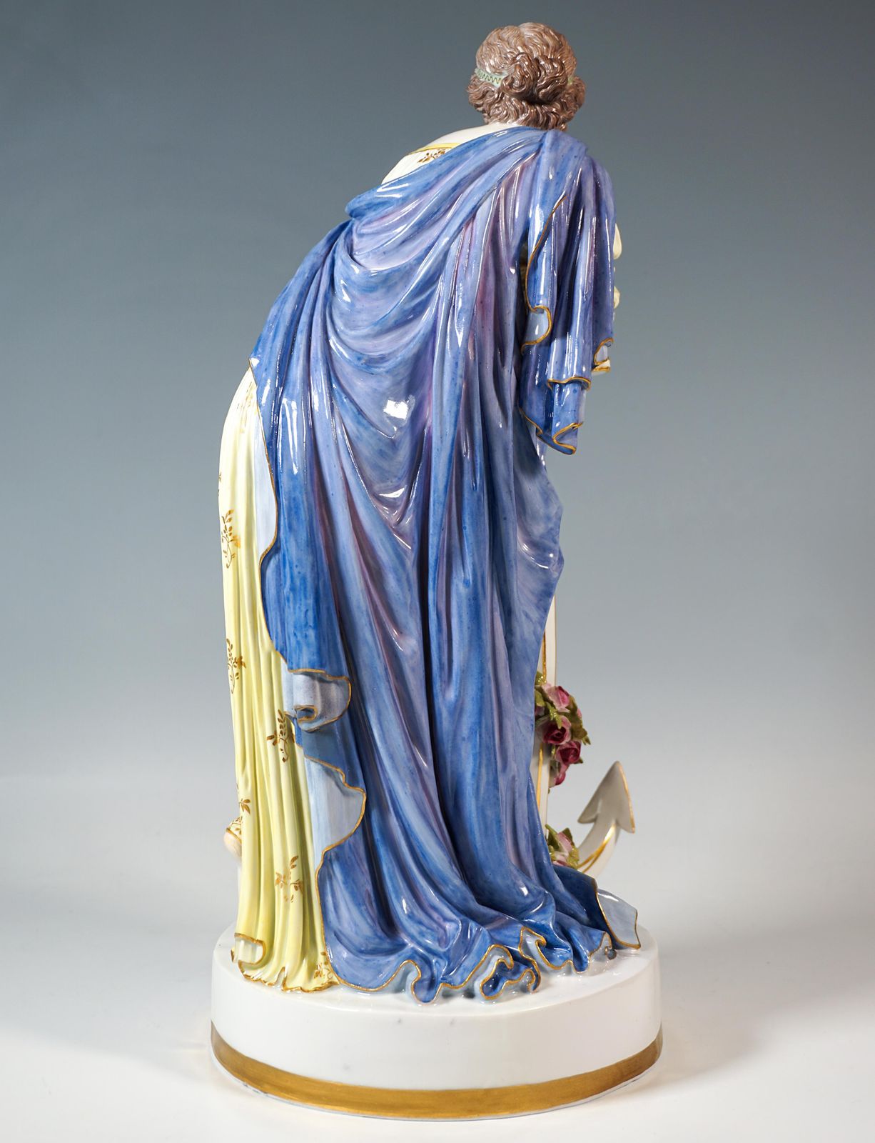 Large Meissen Porcelain Figurine 'Allegory Hope', By C.G. Juechtzer, Circa 1860 photo Home Decor