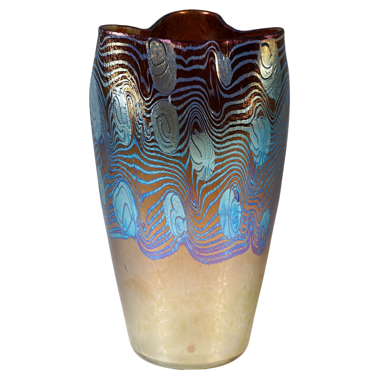 Loetz Art Nouveau Vase, 'Argus', Phenomenon Gre 2/351, Austria Hungary, Ca 1902
