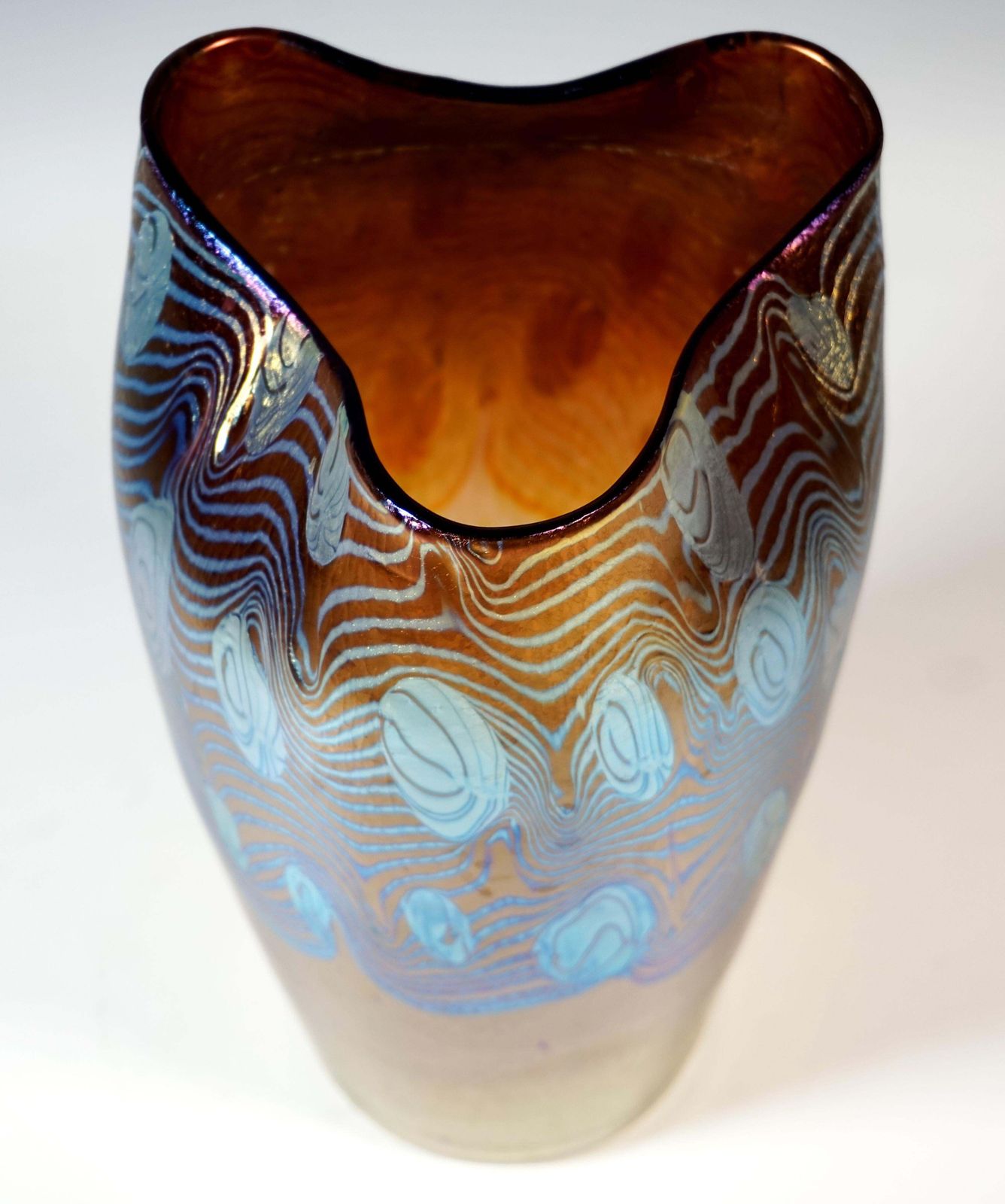 Loetz Art Nouveau Vase, 'Argus', Phenomenon Gre 2/351, Austria Hungary, Ca 1902 photo 8350.0