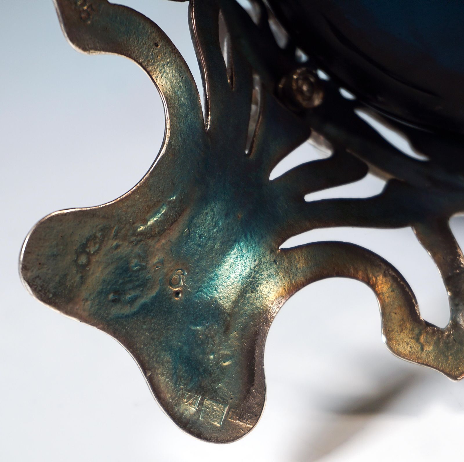 photo furniture Large Art Nouveau Vase With Plasitc Figure & Original Glass, Wmf Germany Ca 1910