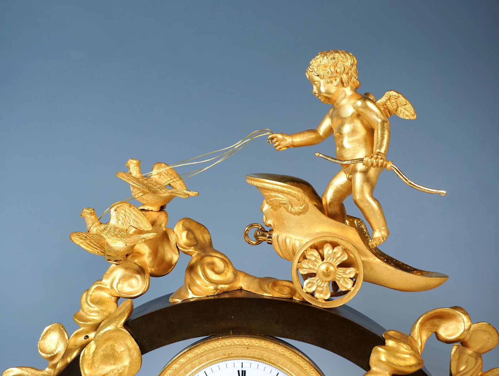 French Museum Ormolu Mantle Clock, Pendule 'Au Char', Thomire, Paris, Ca 1820 photo vinterior