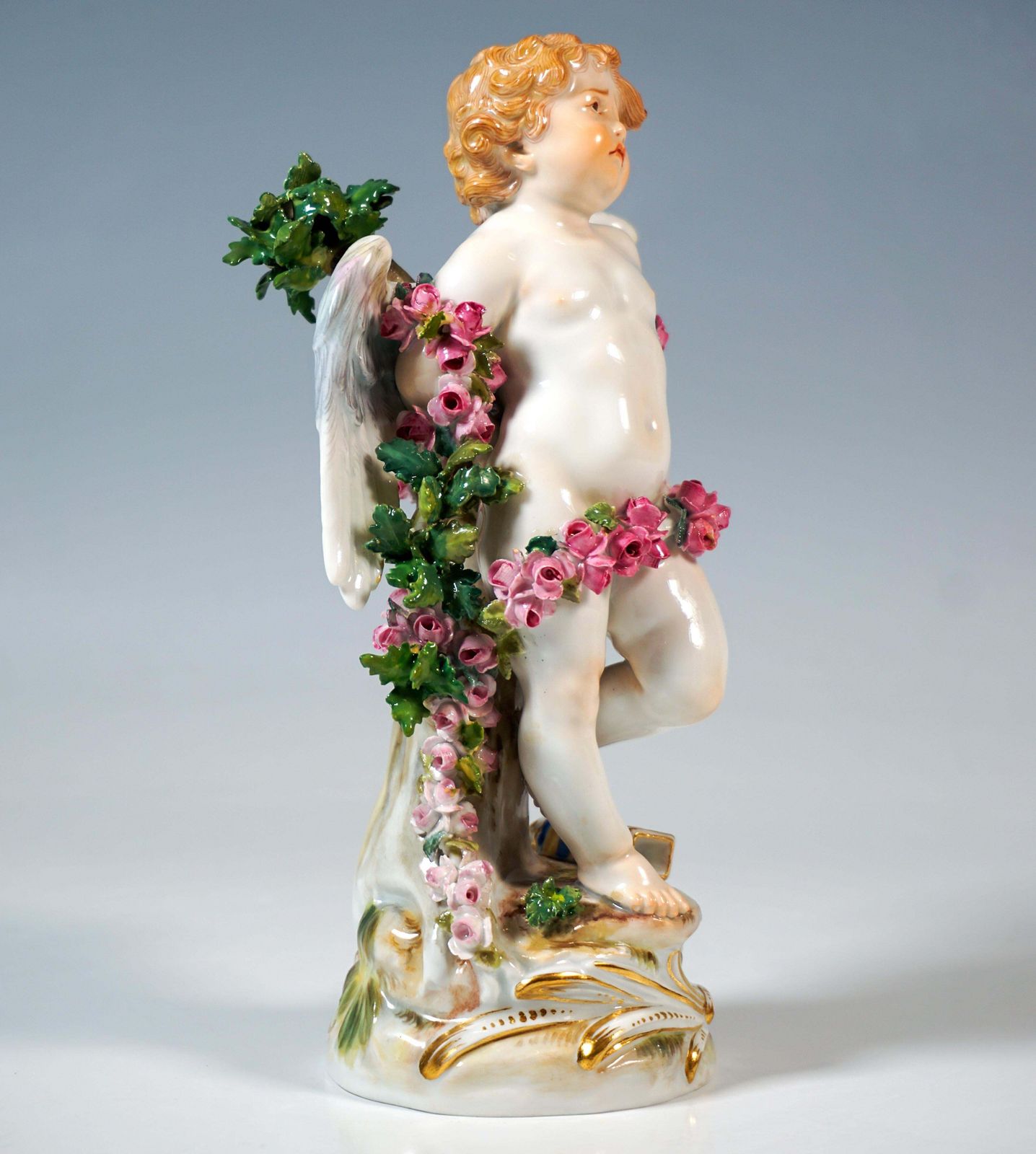 Meissen Art Nouveau Figure 'Tied Up Cupid' By Paul Helmig, Germany Circa 1900 photo furniture