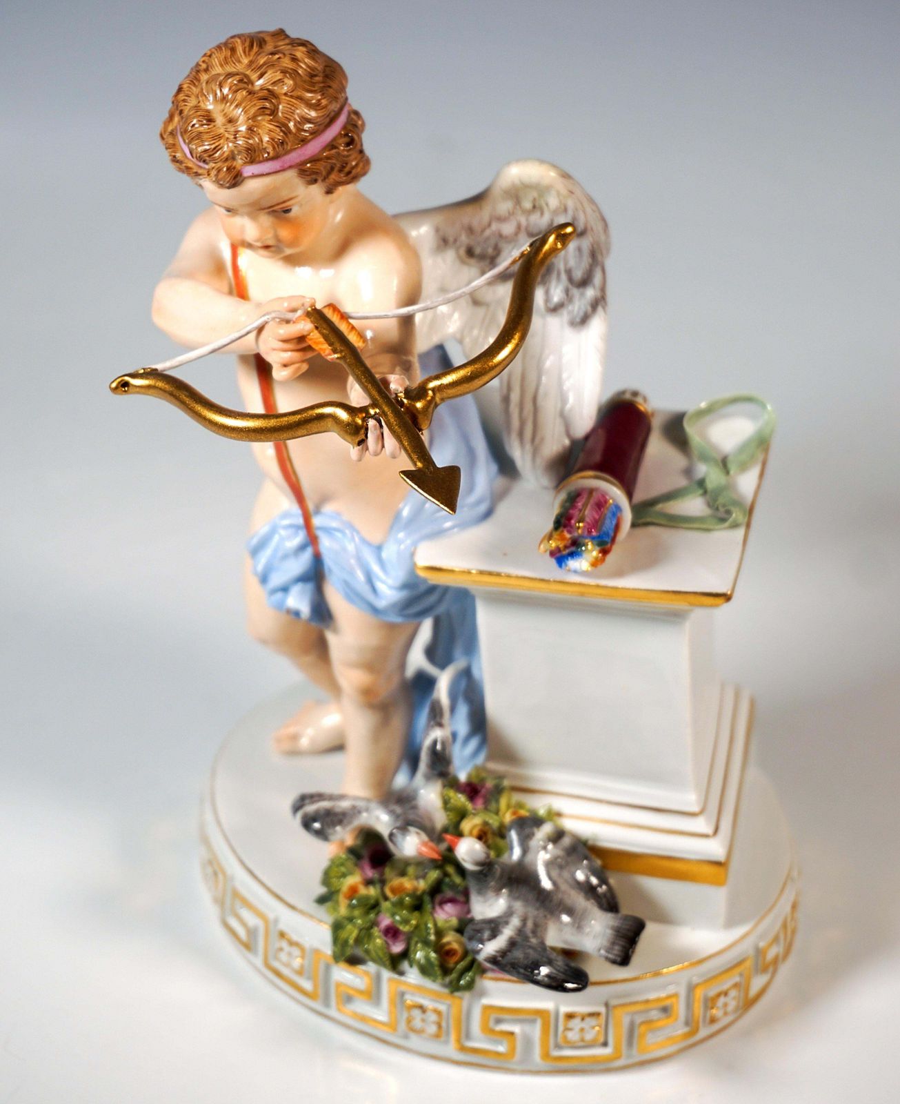 Meissen Cupid Figure 'Je Les Enflamme', By M. V. Acier, Germany, Circa 1870 photo buy