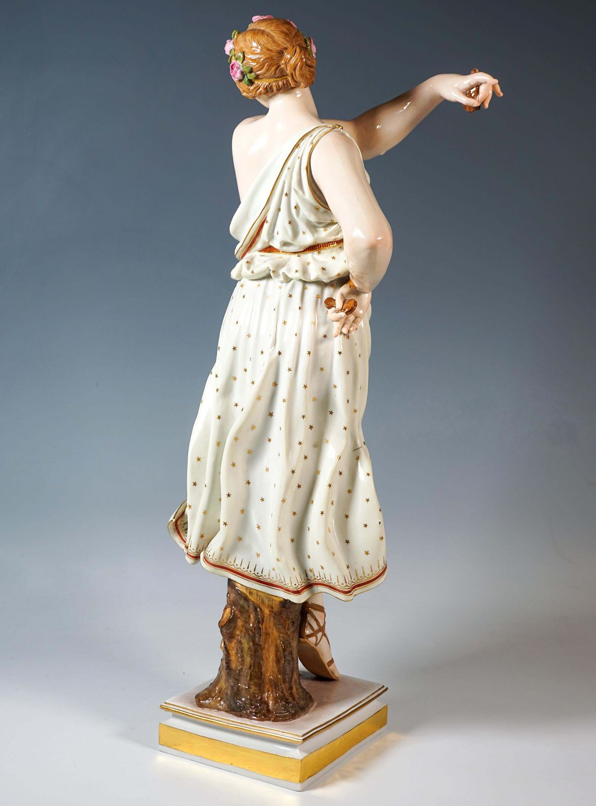 Large Meissen Porcelain Figurine 'Dancing Vestal Virgin' By E.J. Haenel, Ca 1880 photo 6017.0