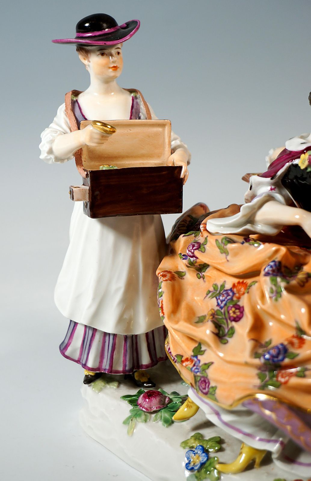 Meissen Crinoline Group 'The Heart Box Sale', By J.J. Kaendler, Germany, Ca 1850 photo 5145.0