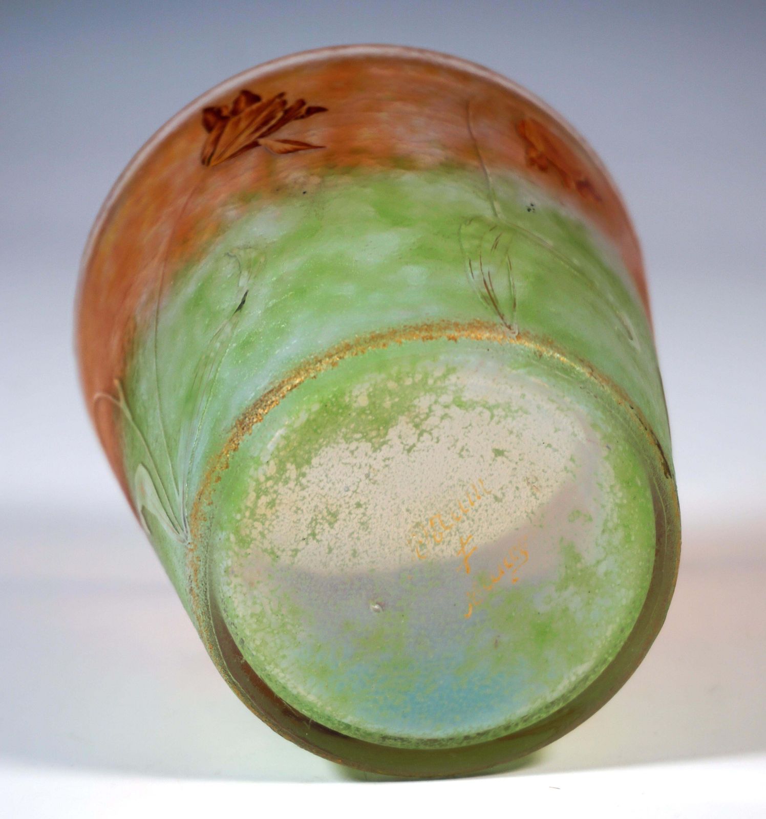 Art Nouveau Cameo Vase 'Tulipes', Daum Frères, Nancy, France, Circa 1890/1895 photo buy