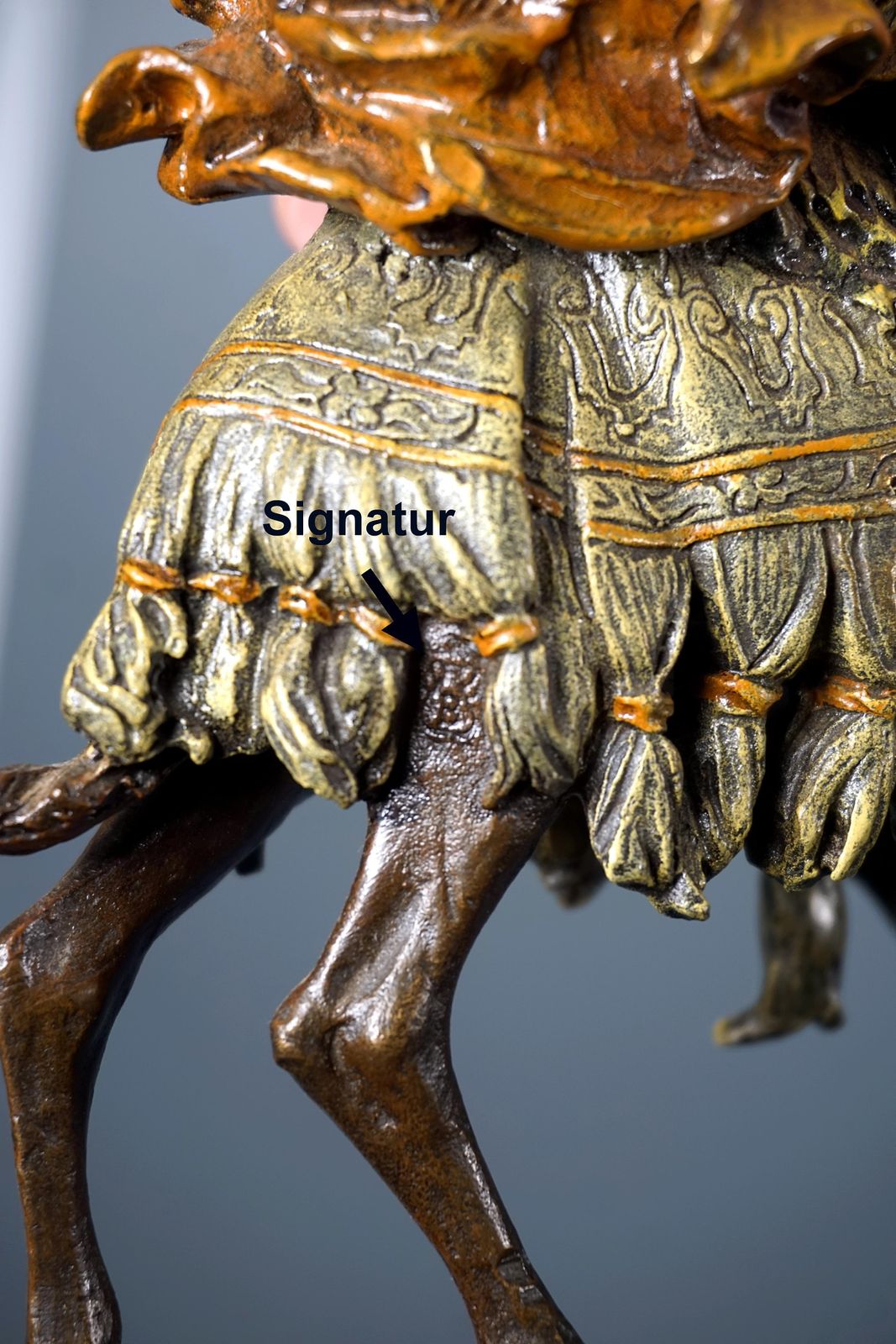 Arab On Camel Shooting A Lion, Viennese Bronze By Bergmann, Around 1900 photo vinterior