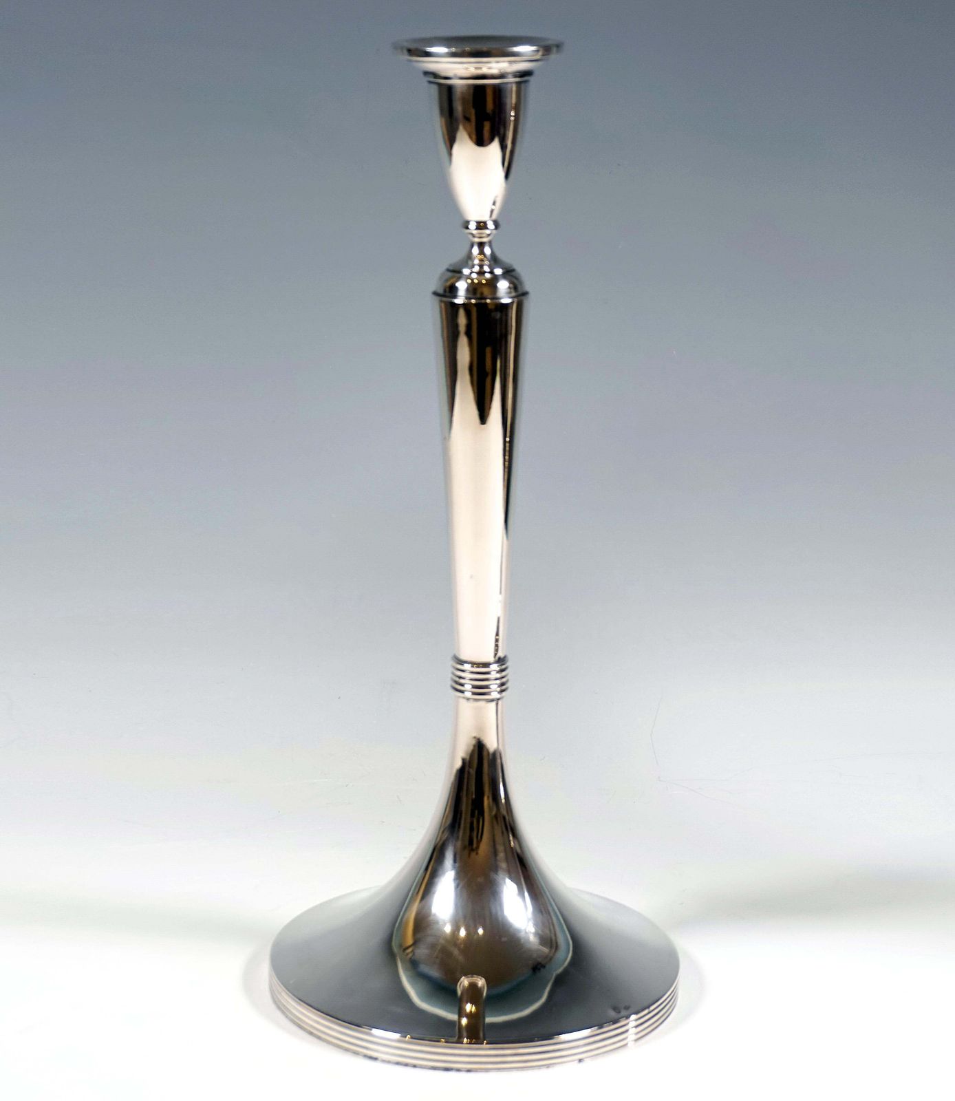 Pair Of Large Empire Style Silver Candle Holders, Hermann Südfeld, Vienna, C1890 photo furniture