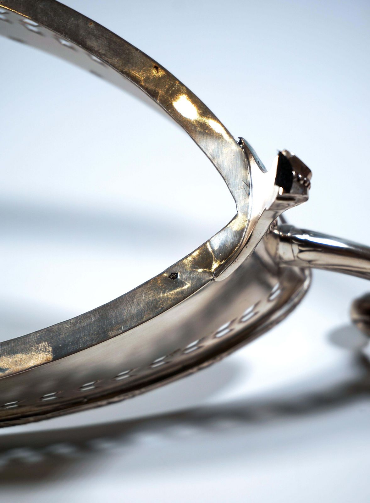 Art Nouveau Silver Navette Shaped Jardinière With Cut Glass Liner, Austria, 1905 photo Home Decor