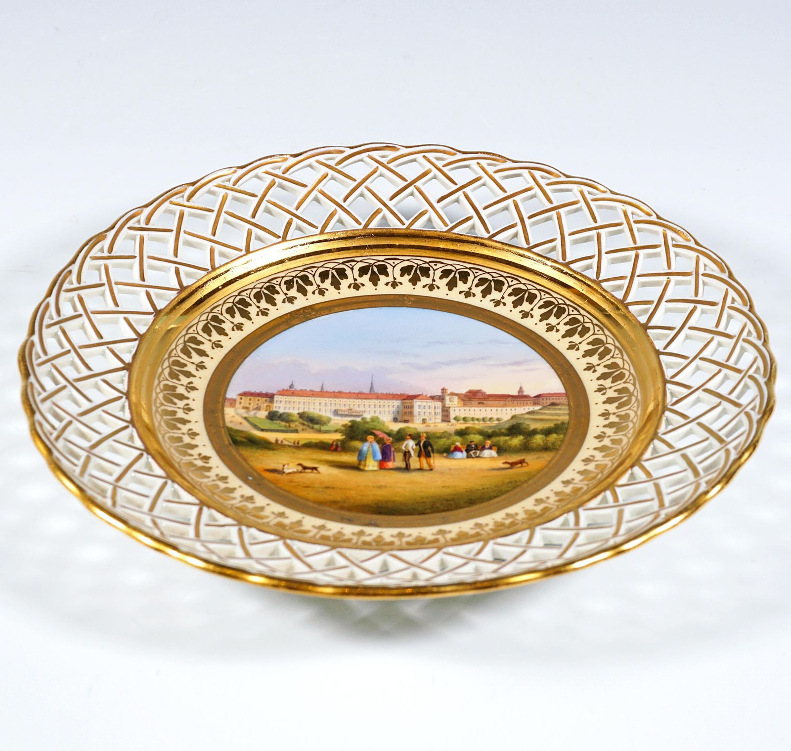 Viennese Imperial Porcelain Veduta Plate, 'K.K. Hofburg á Vienne', 1818 photo 2355.0