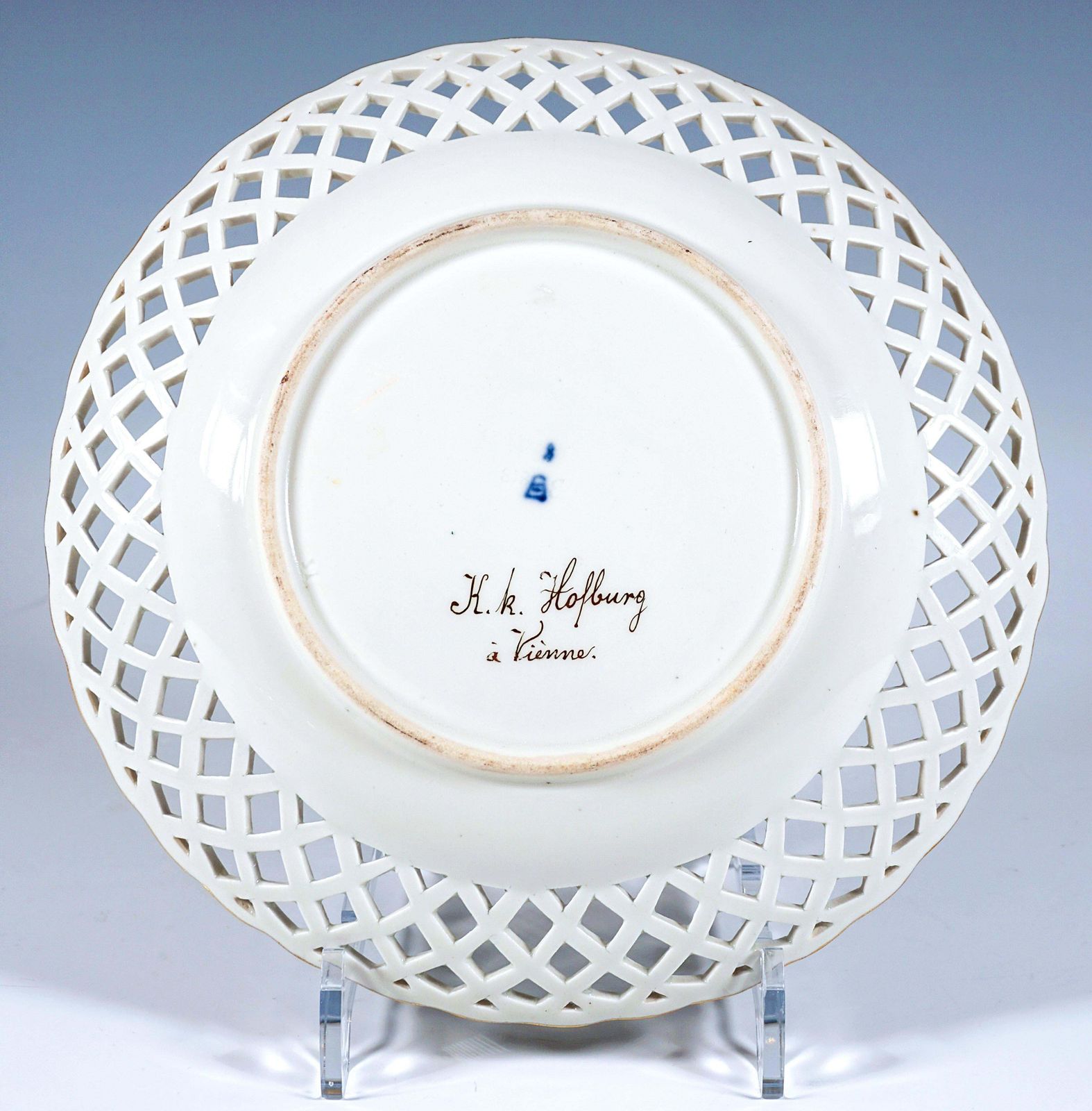 Viennese Imperial Porcelain Veduta Plate, 'K.K. Hofburg á Vienne', 1818 photo vinterior