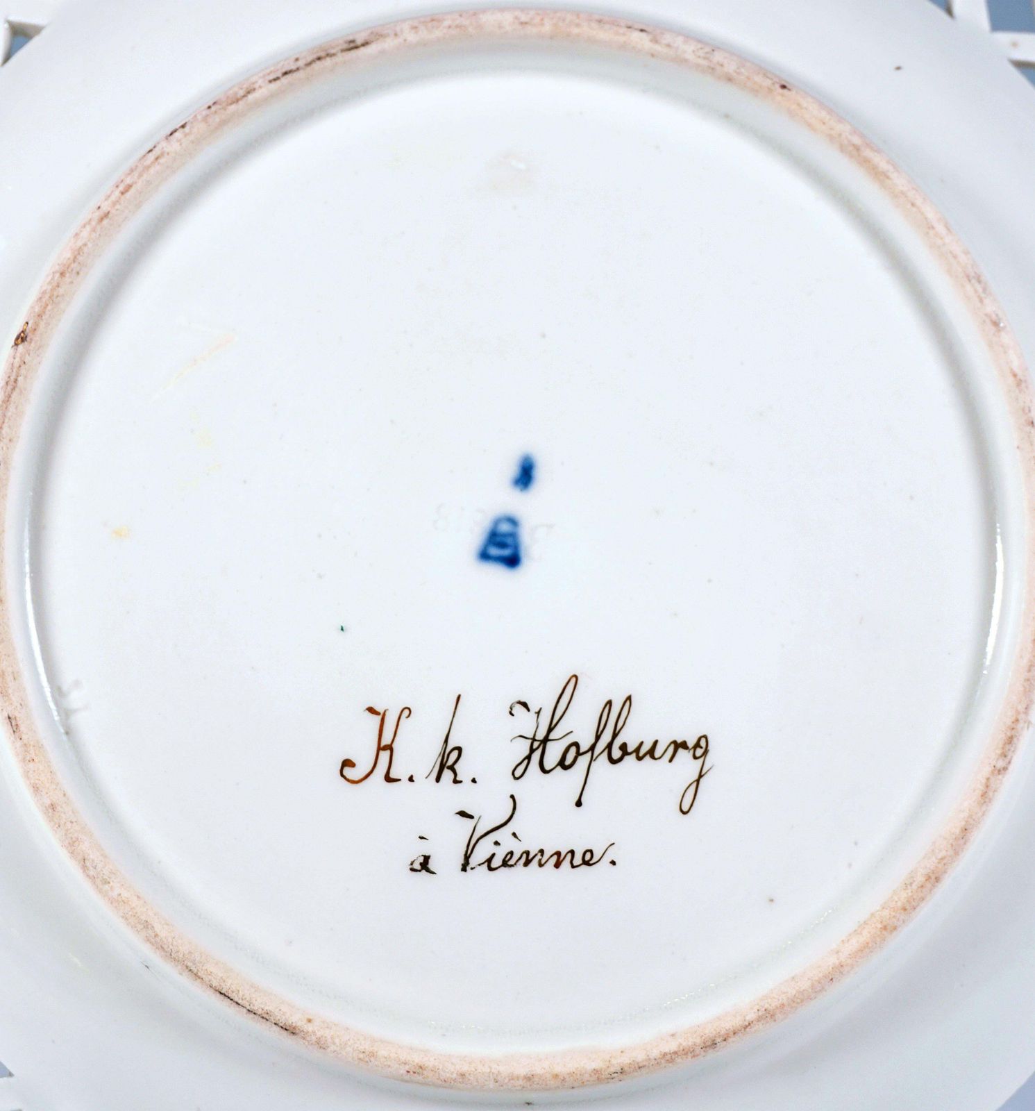 Viennese Imperial Porcelain Veduta Plate, 'K.K. Hofburg á Vienne', 1818 photo buy