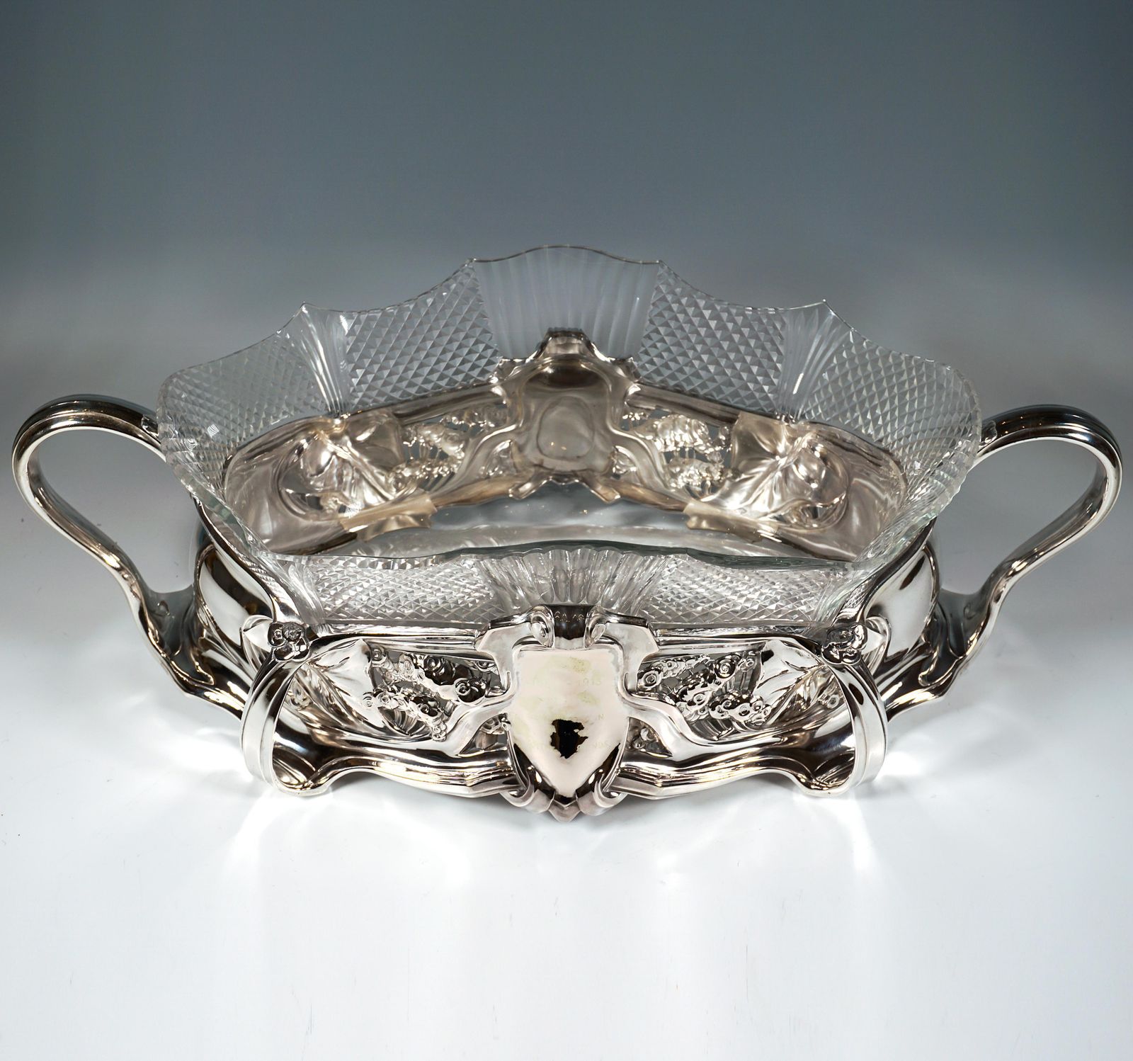 Art Nouveau Silver Jardinière, Bruckmann & Sons For Theodor Schallmayer Germany photo vinterior