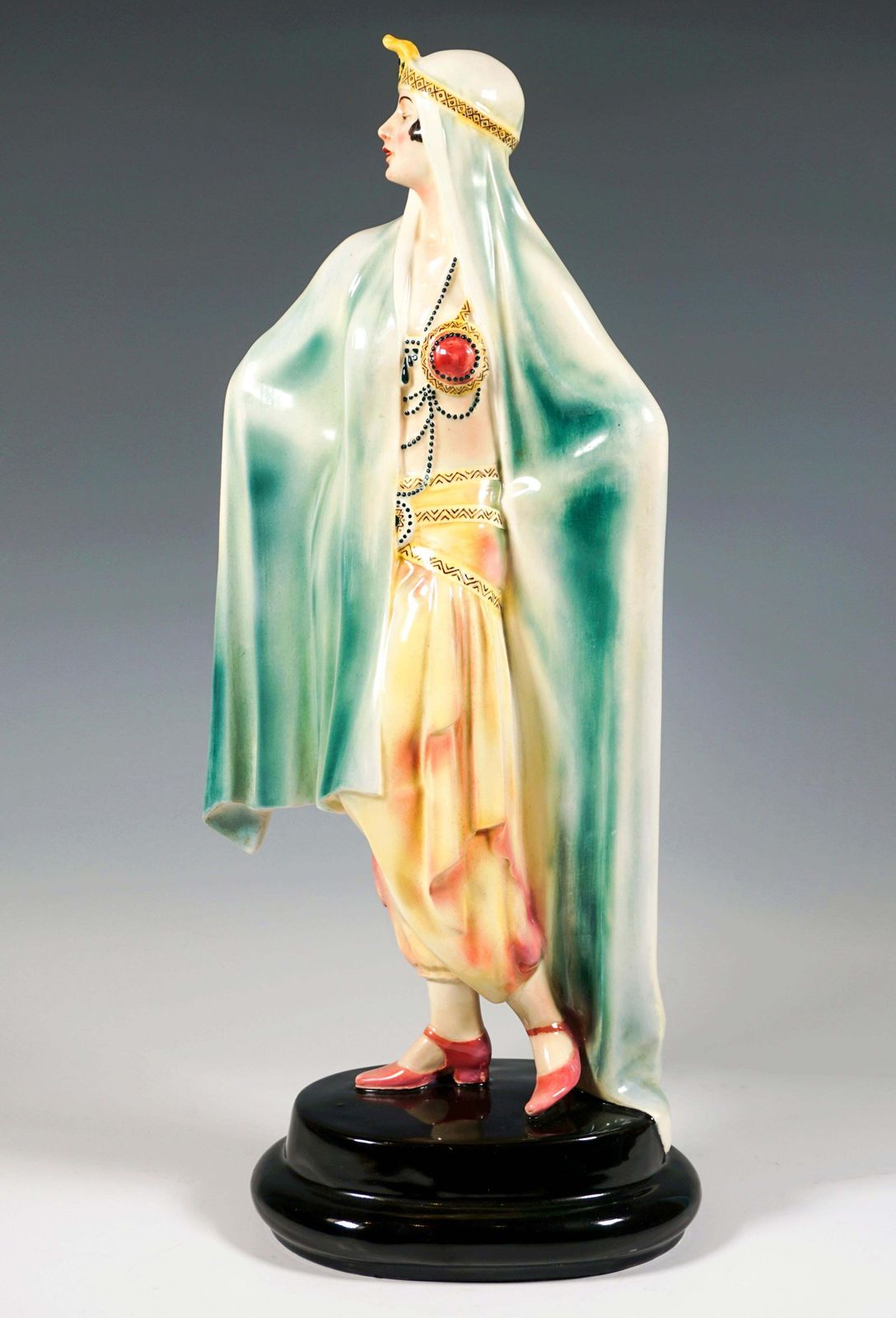 Large Goldscheider Art Deco Odalisque 'Aida' By Josef Lorenzl, Around 1925 photo Home Decor
