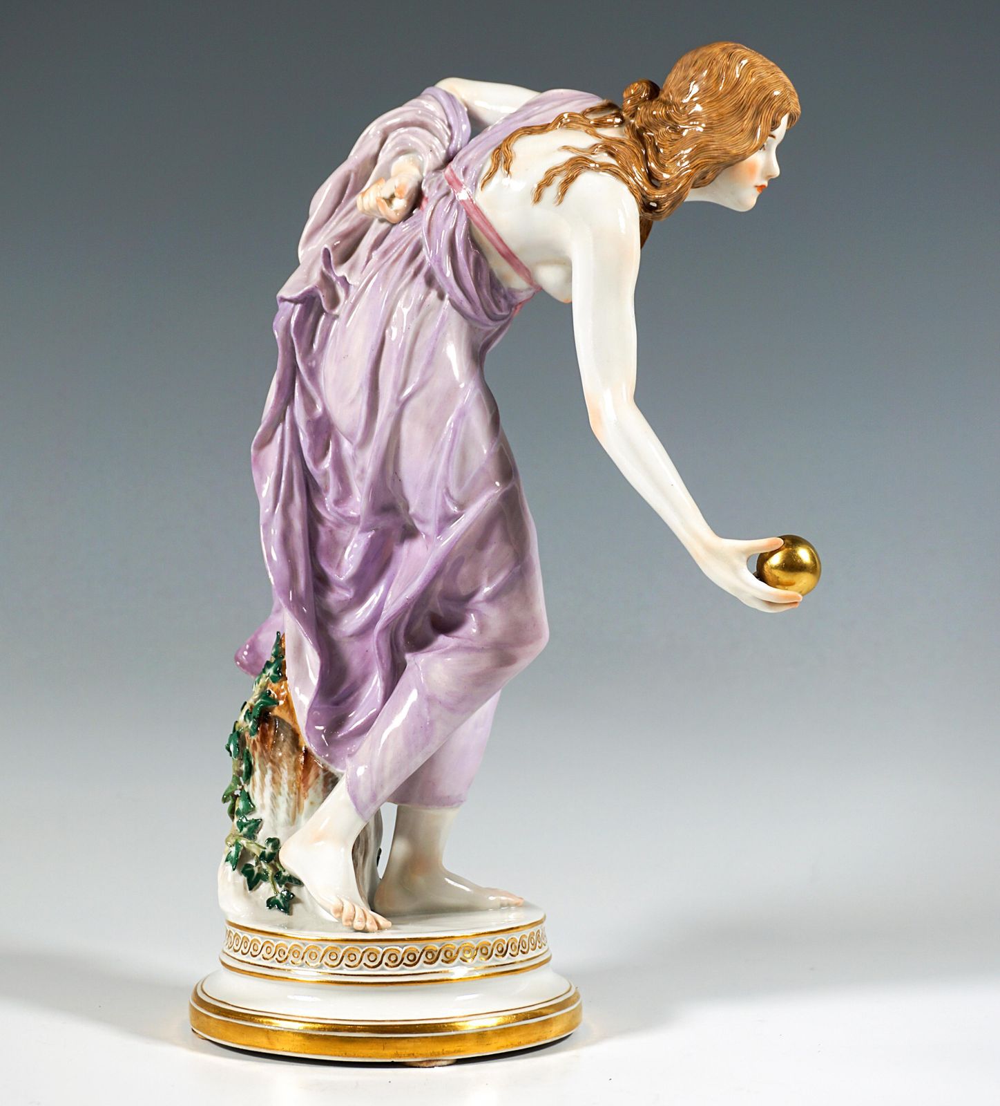 Meissen Art Nouveau Figurine, Young Lady Ball Player By Walter Schott, Ca 1940 photo furniture