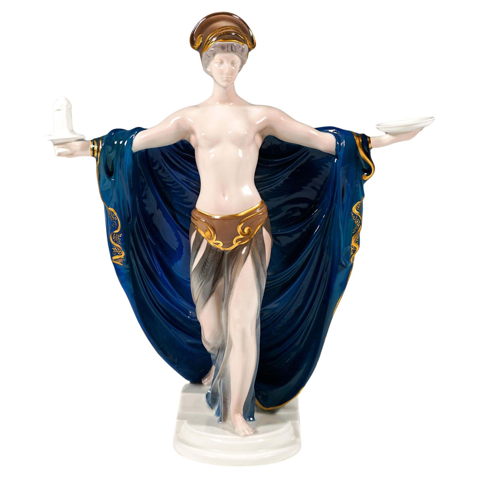 Porcelain Figurine 'Temple Dedication' By Liebermann Rosenthal Selb Germany 1916