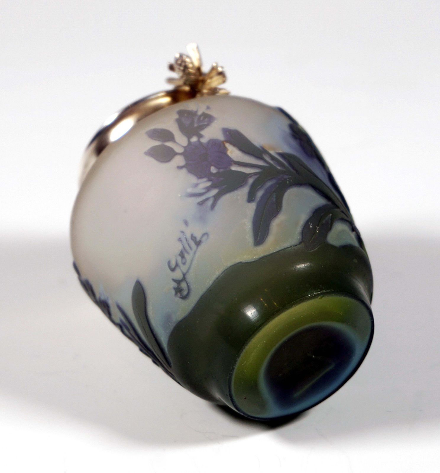 émile Gallé Art Nouveau Cameo Vase With Silver Mounting, Nancy, France 1904 photo buy